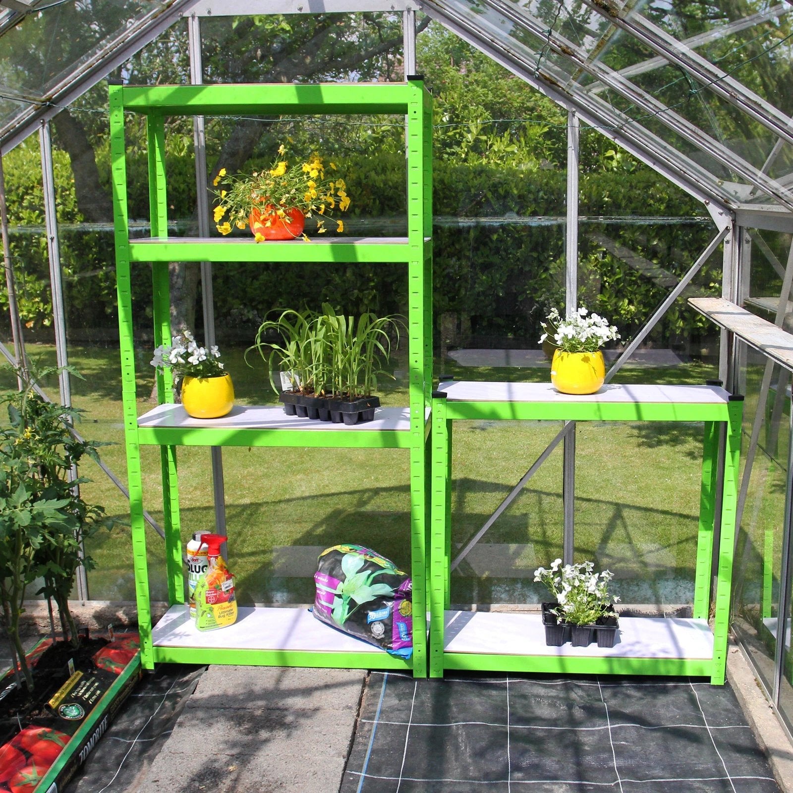 Monster Shop 2 x Greenhouse Water-Resistant Racking -