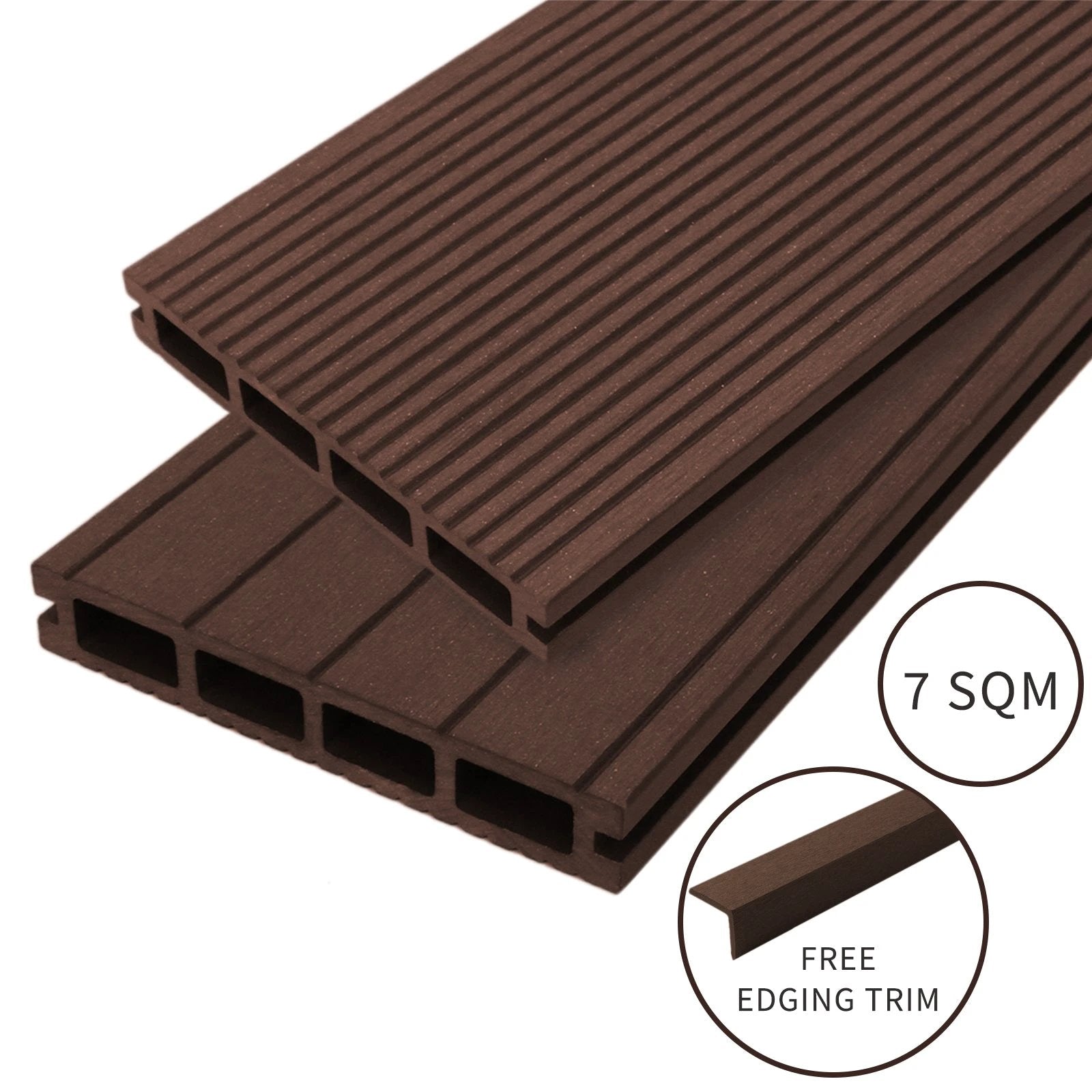 Monster Shop Jardí Composite Decking - 7 SQM - Conker Brown -