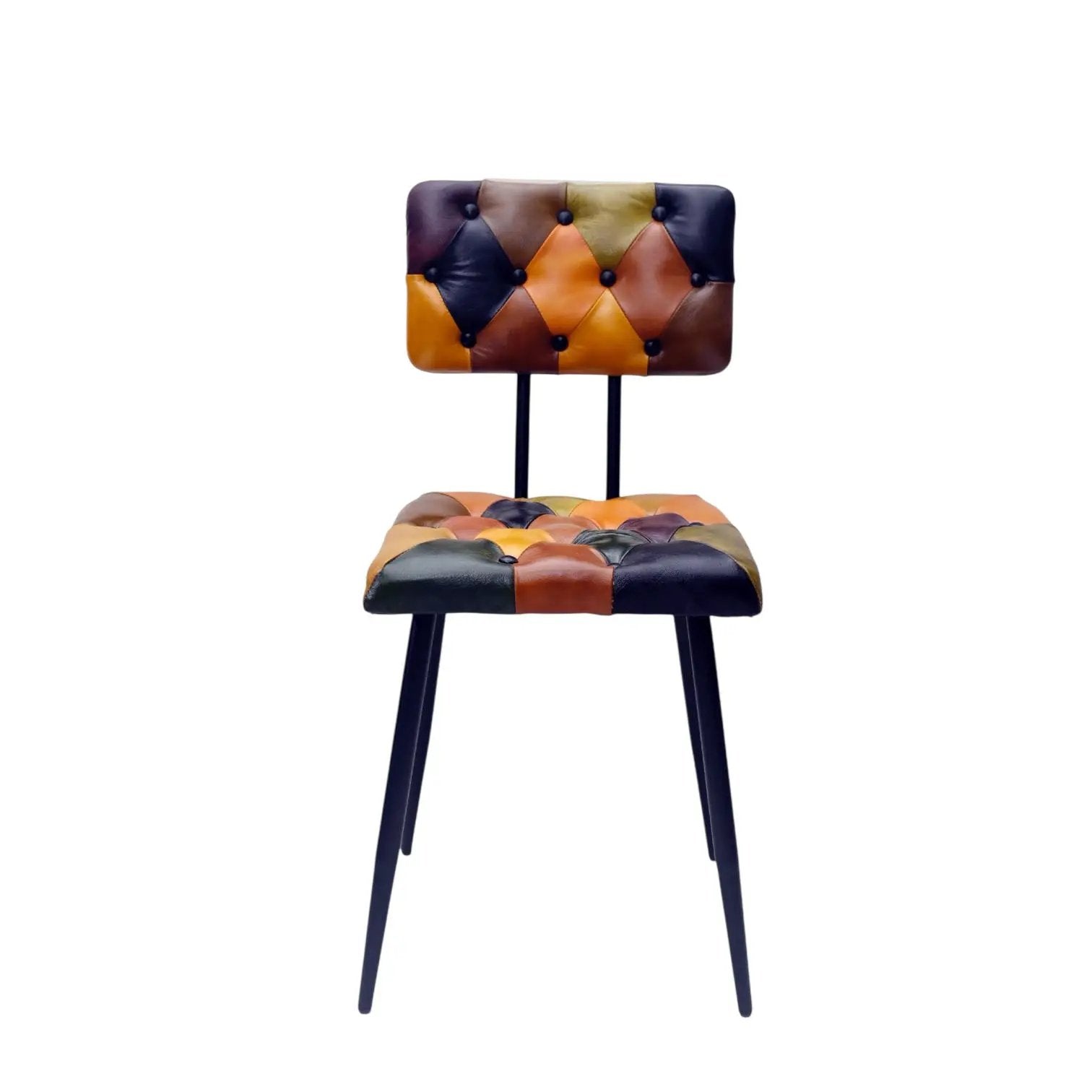 MSL 85CM LEATHER CHAIR Harlequin diamond pattern - Dining Chairs