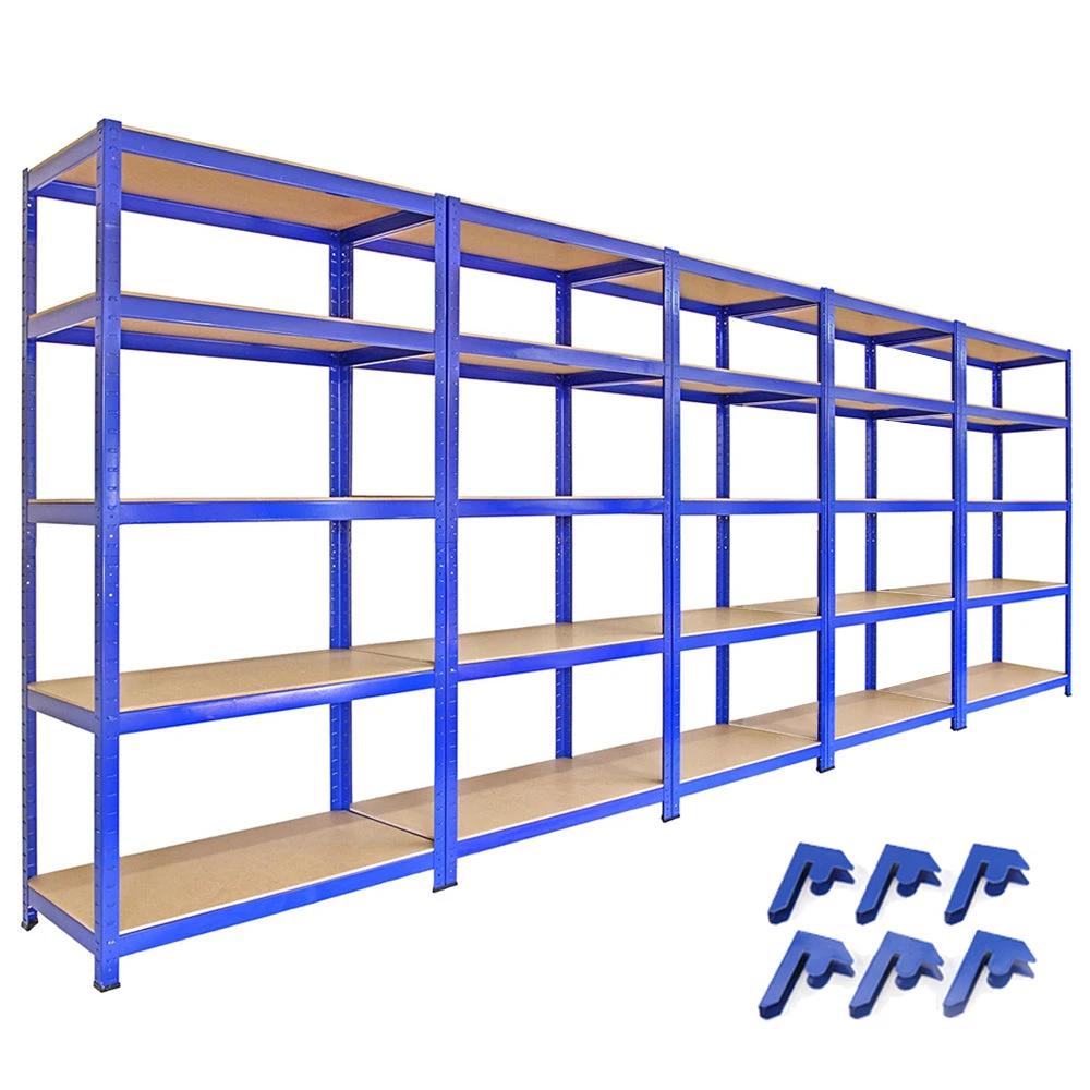 5 x T-Rax 90cm Blue Racking & Bay Connectors by Monster Shop