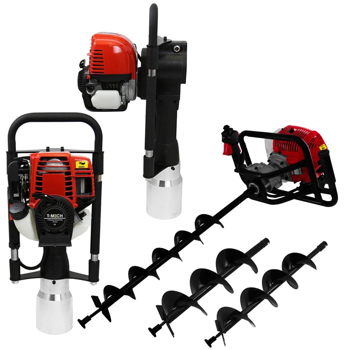 Monster Shop T-Mech Earth Auger & 4-Stroke Post Driver 120mm -