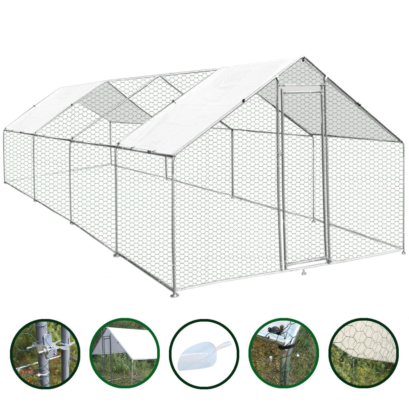 Chicken Run 4m x 8m x 2m by Monster Shop