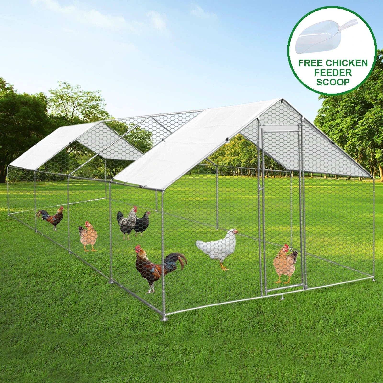 Chicken Run 4m x 8m x 2m by Monster Shop