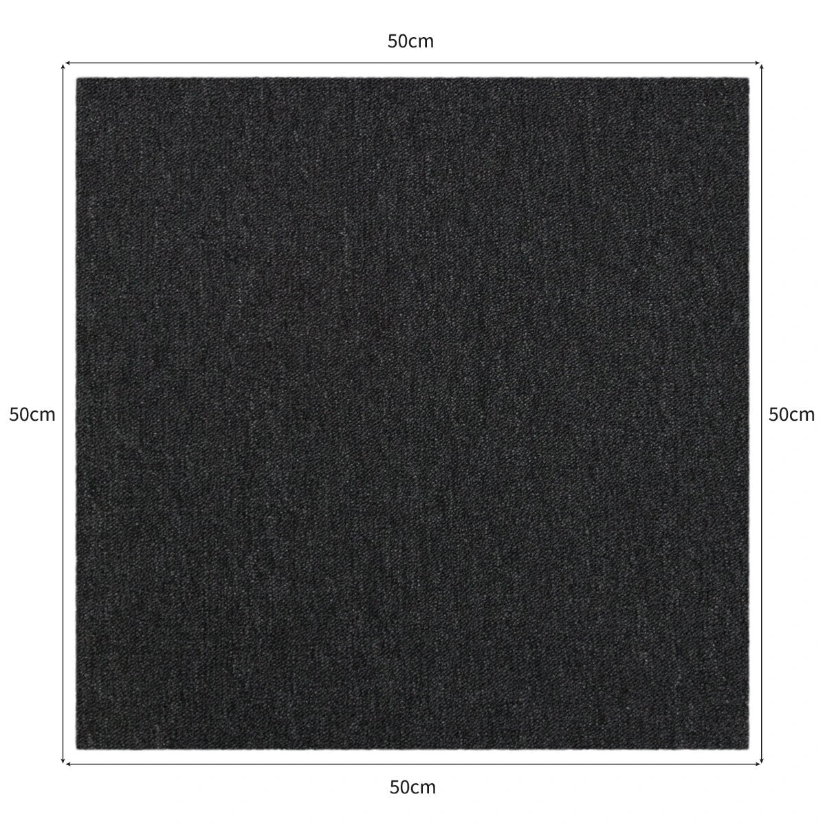 Monster Shop 40 x Carpet Tiles Charcoal Black 10m2 -