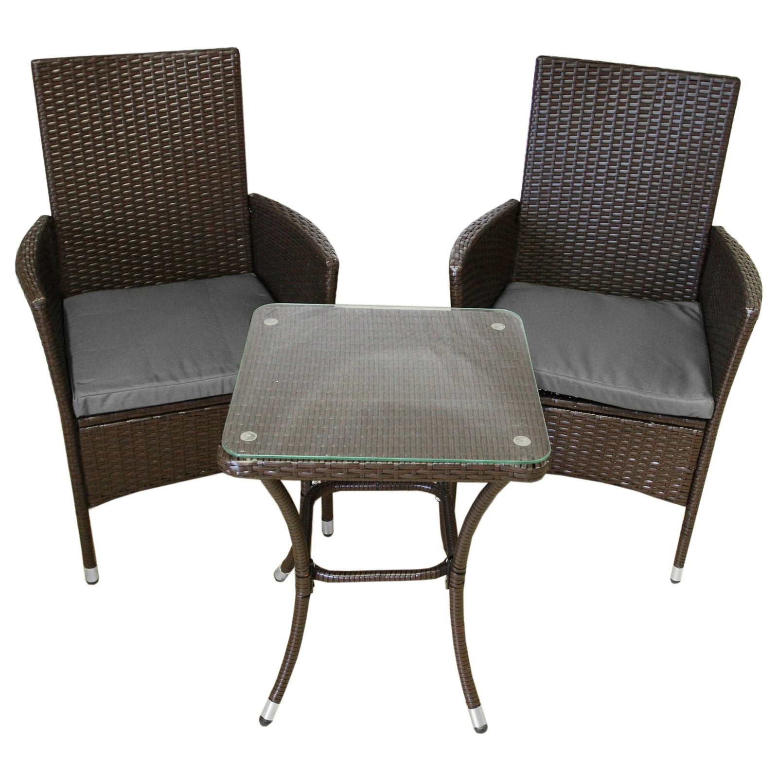 Jardí Rattan Bistro Set Brown by Monster Shop