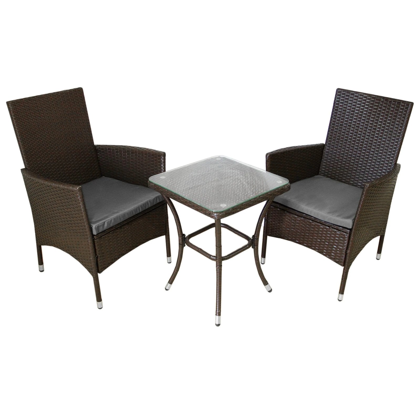 Jardí Rattan Bistro Set Brown by Monster Shop