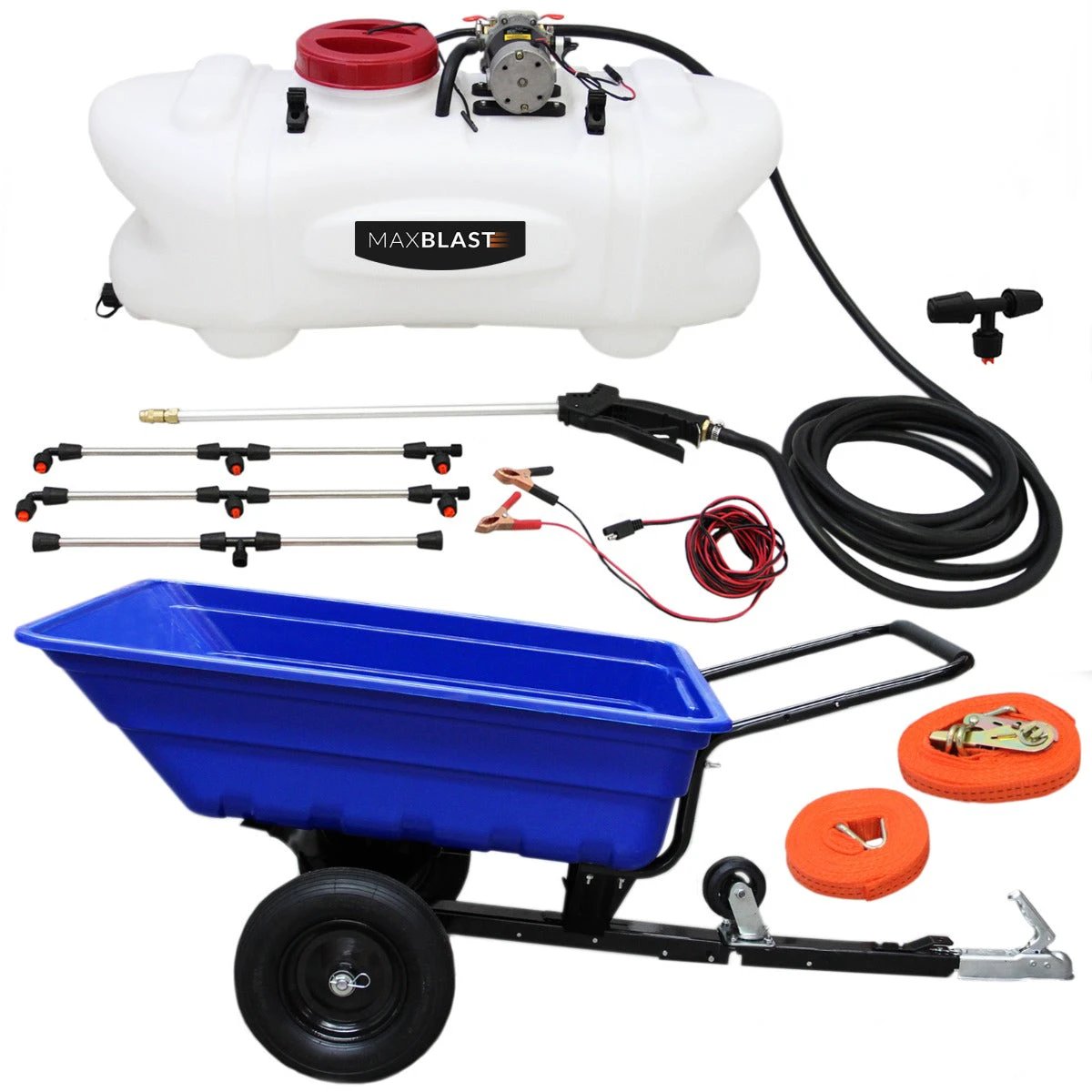 Monster Shop ATV Tipping Trailer & 60 Litre Sprayer -