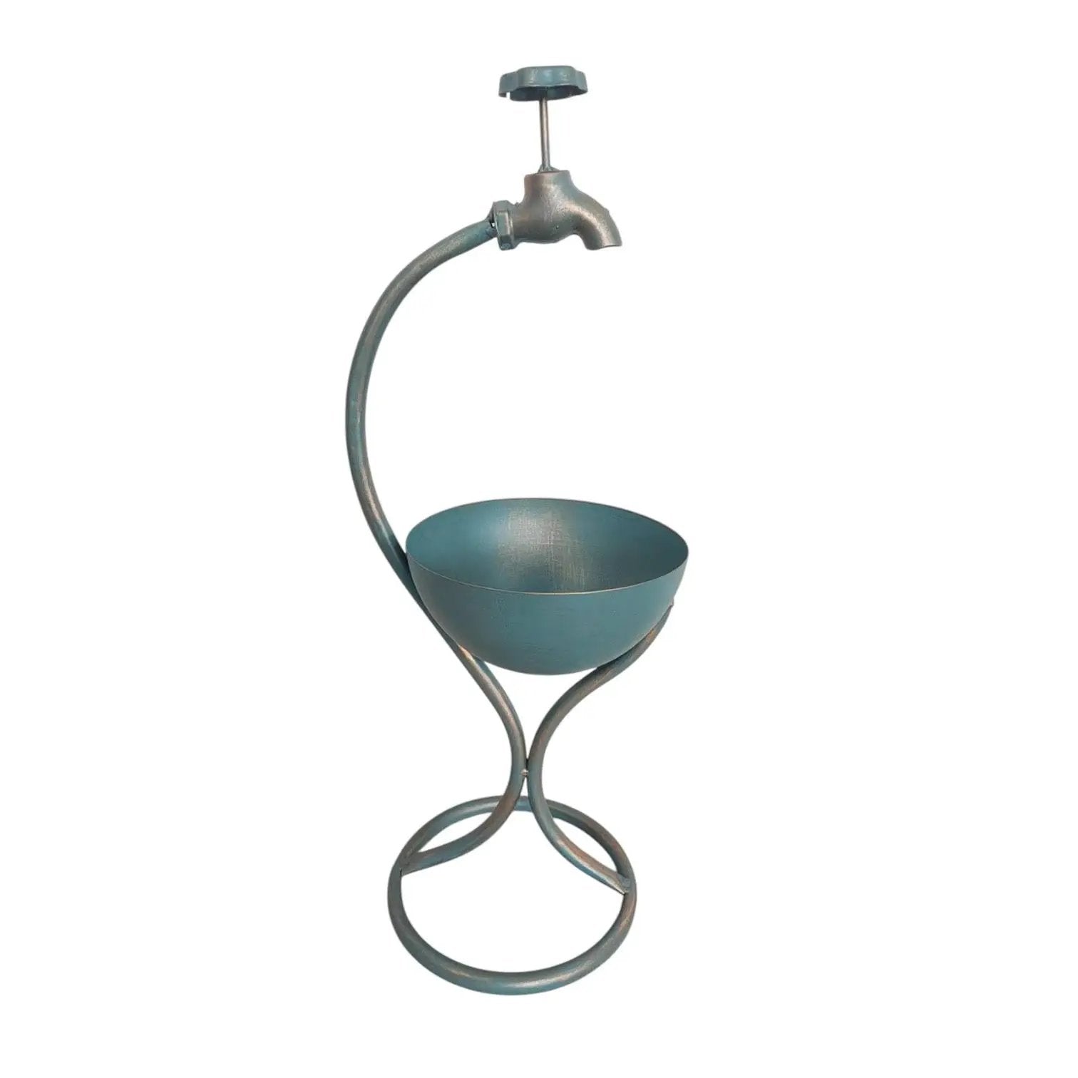 MSL 57CM BLUE METAL GARDEN PLANTER - Planters