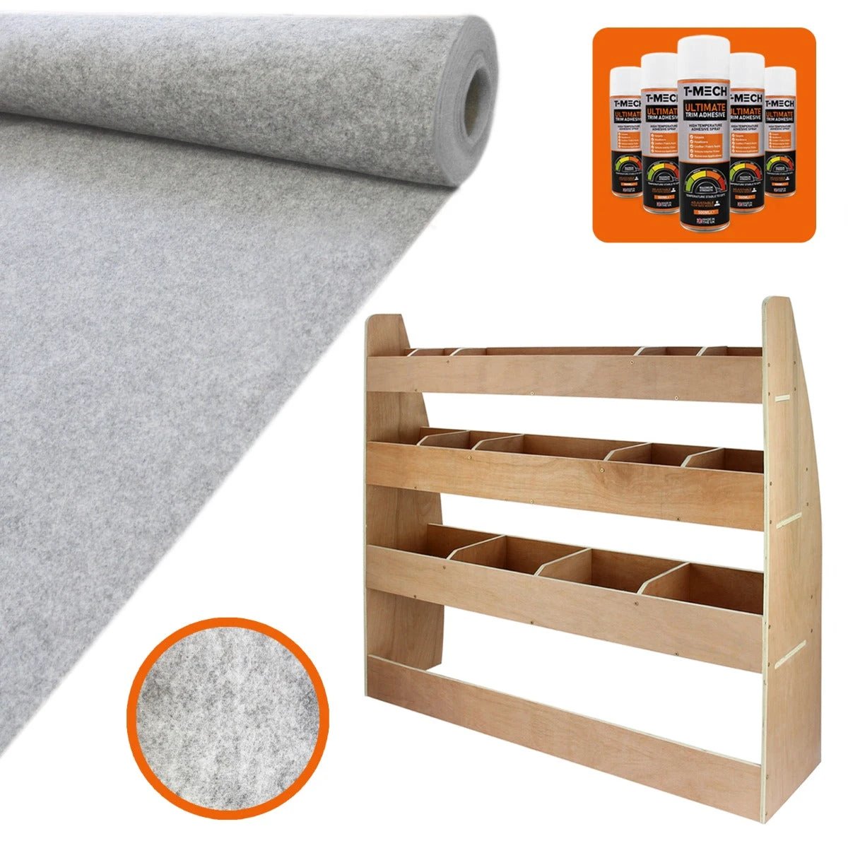 Monster Shop 11sqm Silver Van Lining & VW Caddy Racking Unit -