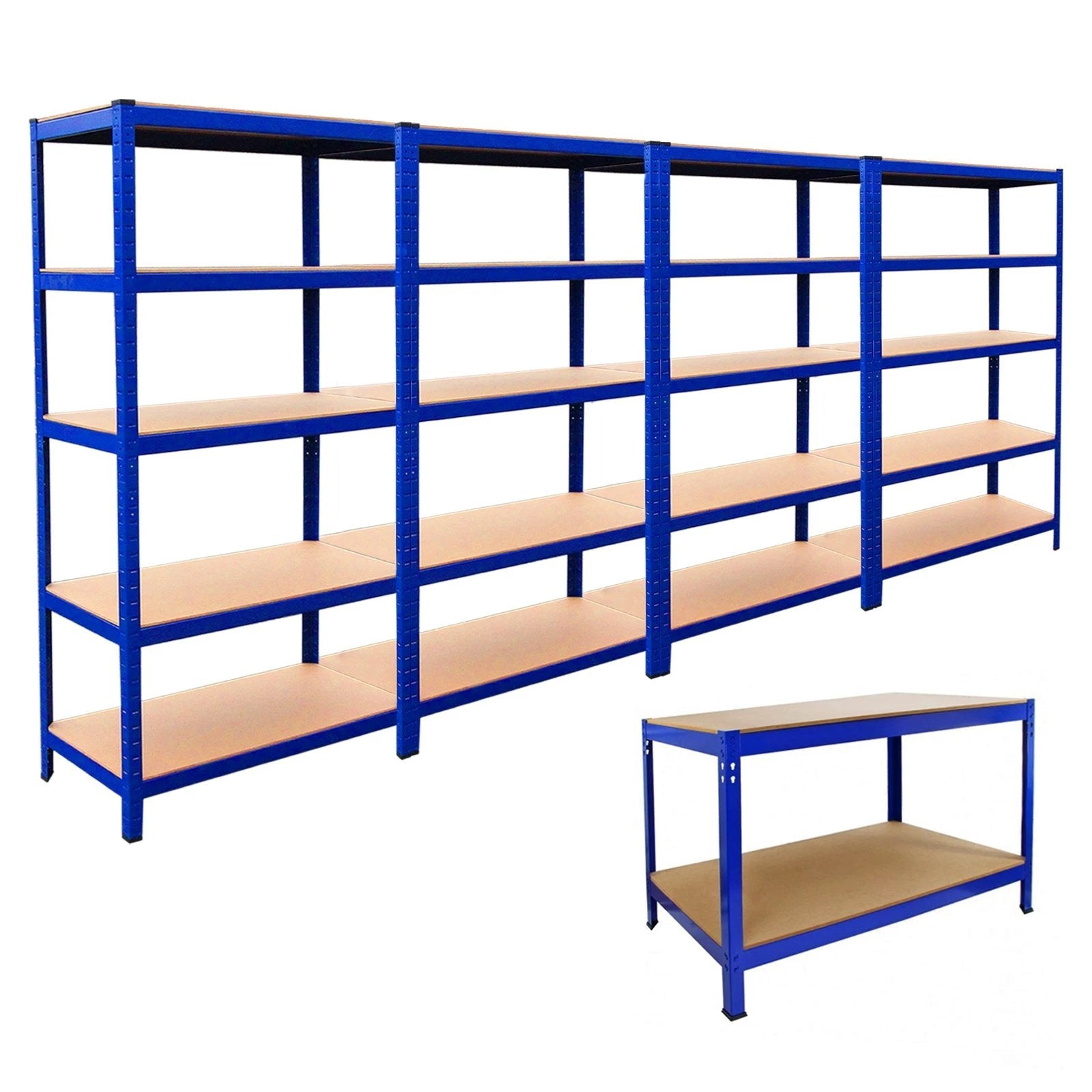 4 x T-Rax 90 x 45 x 180cm Racks & Workbench by Monster Shop