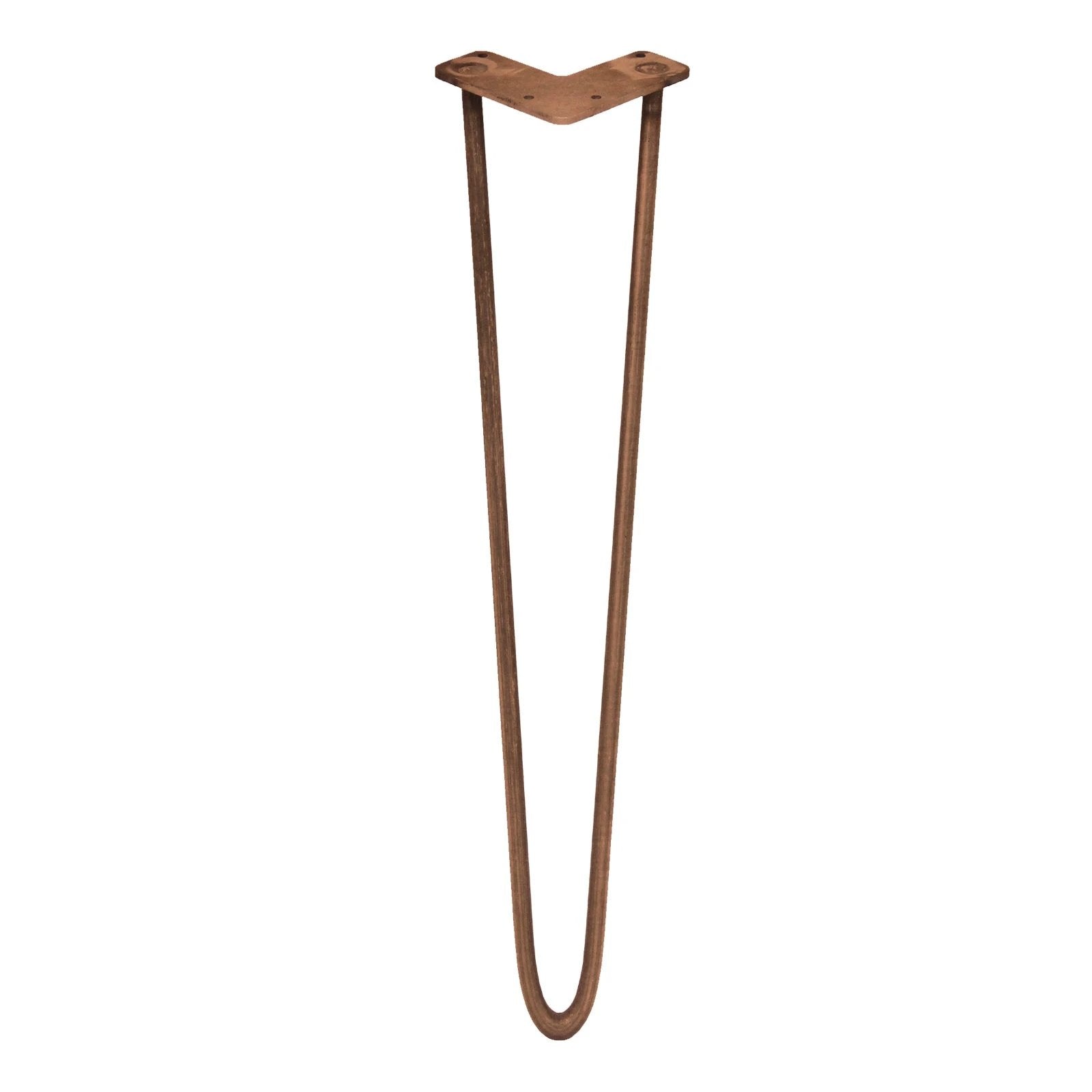 Monster Shop 4 x 28" Hairpin Legs - 2 Prong - 12mm - Antique Copper -