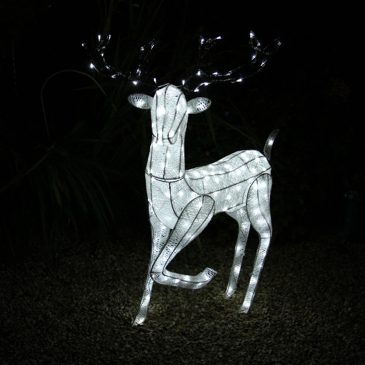 Monster Shop Light Up Reindeer Stag, Doe & Snowman Set -