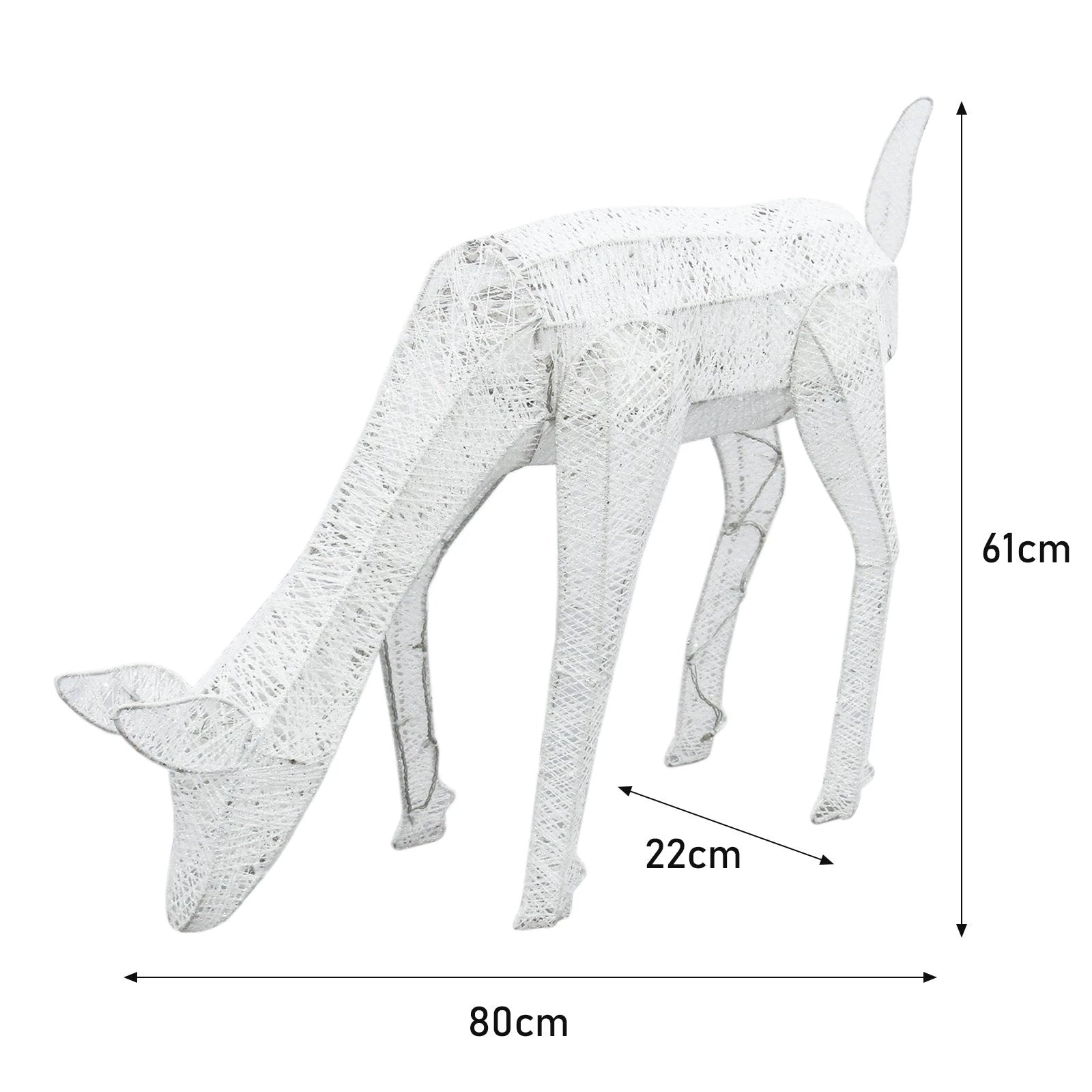 Monster Shop Large Light Up Grazing Doe Reindeer -