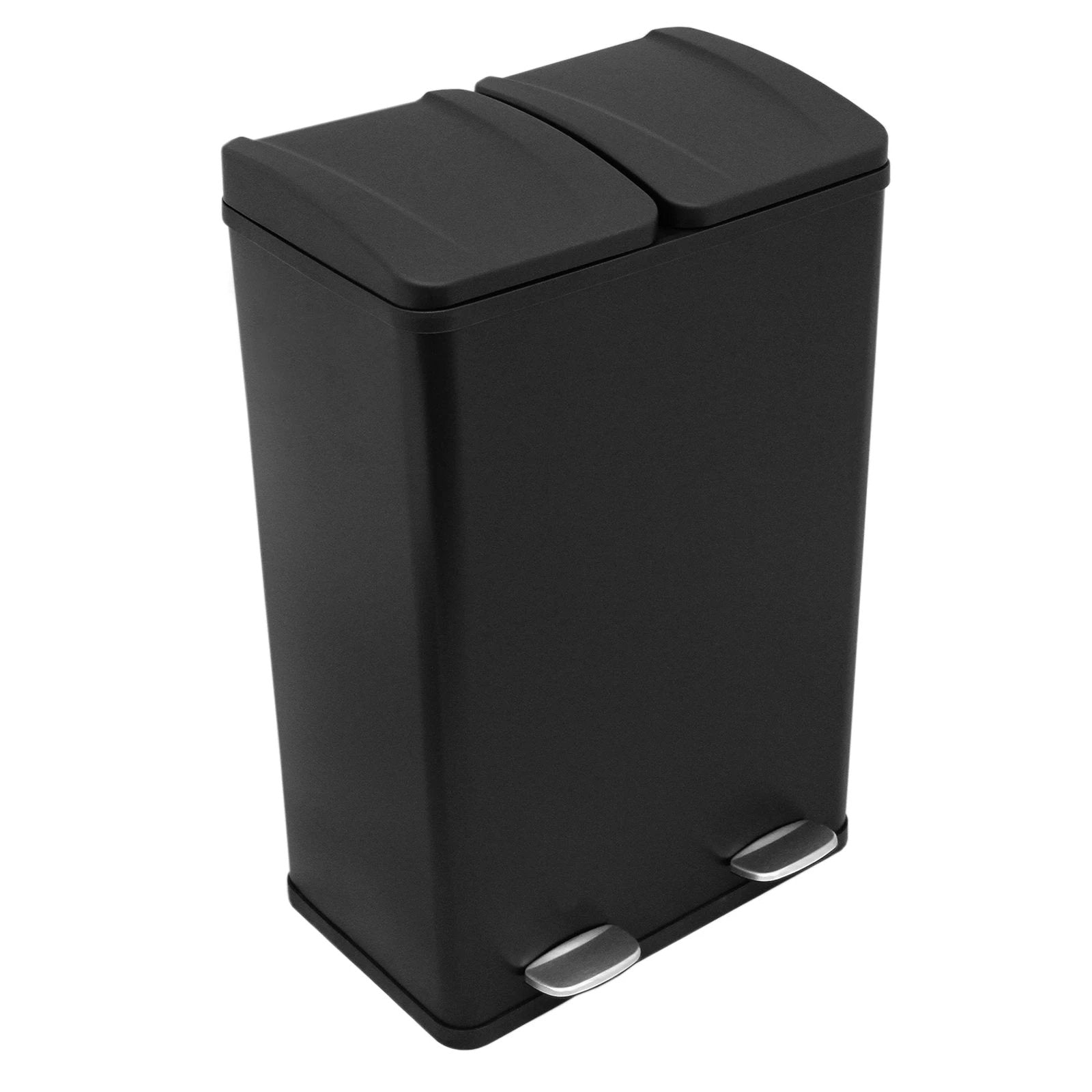 Monster Shop 60L Dual Pedal Bin In Black -