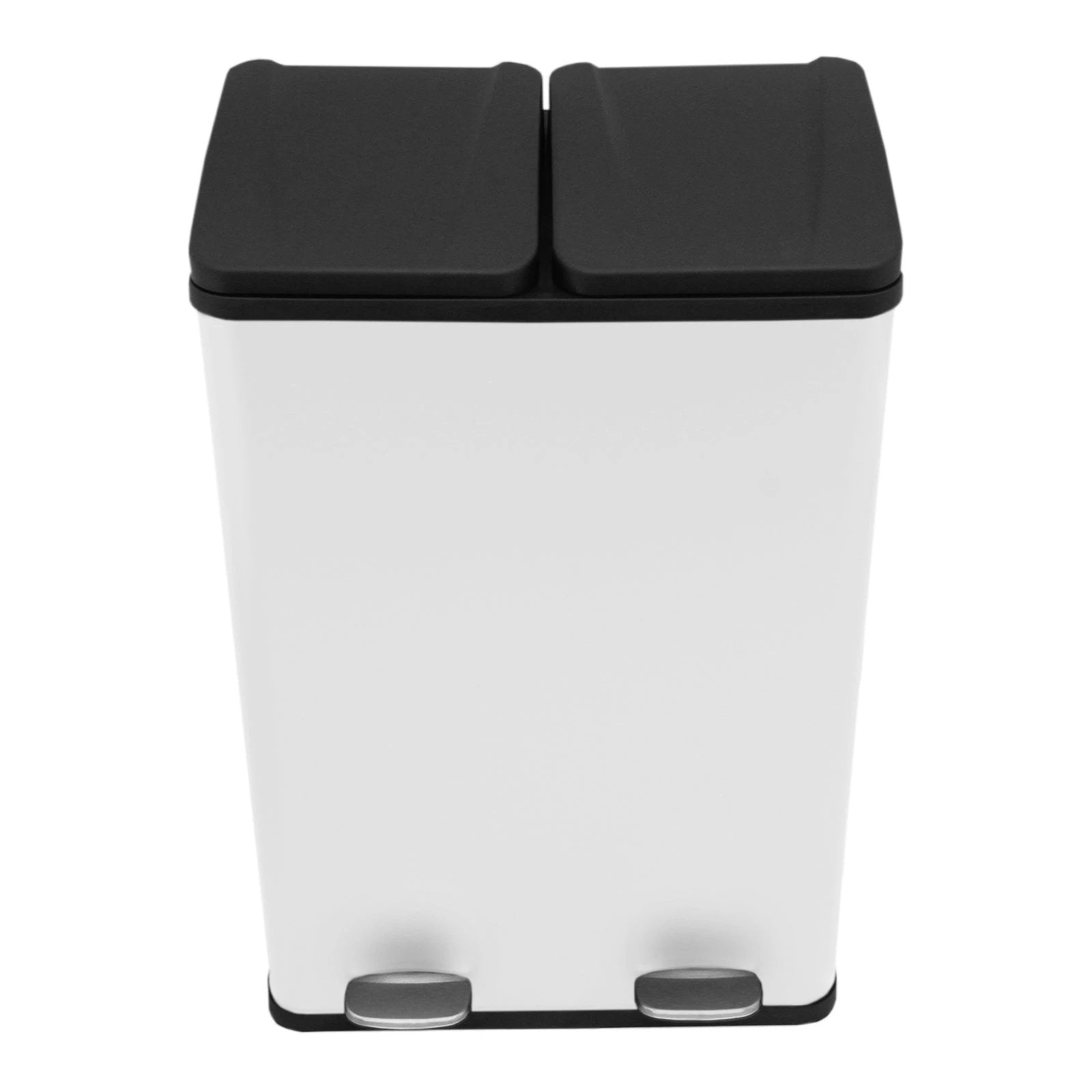 60L Dual Pedal Bin In White by Monster Shop