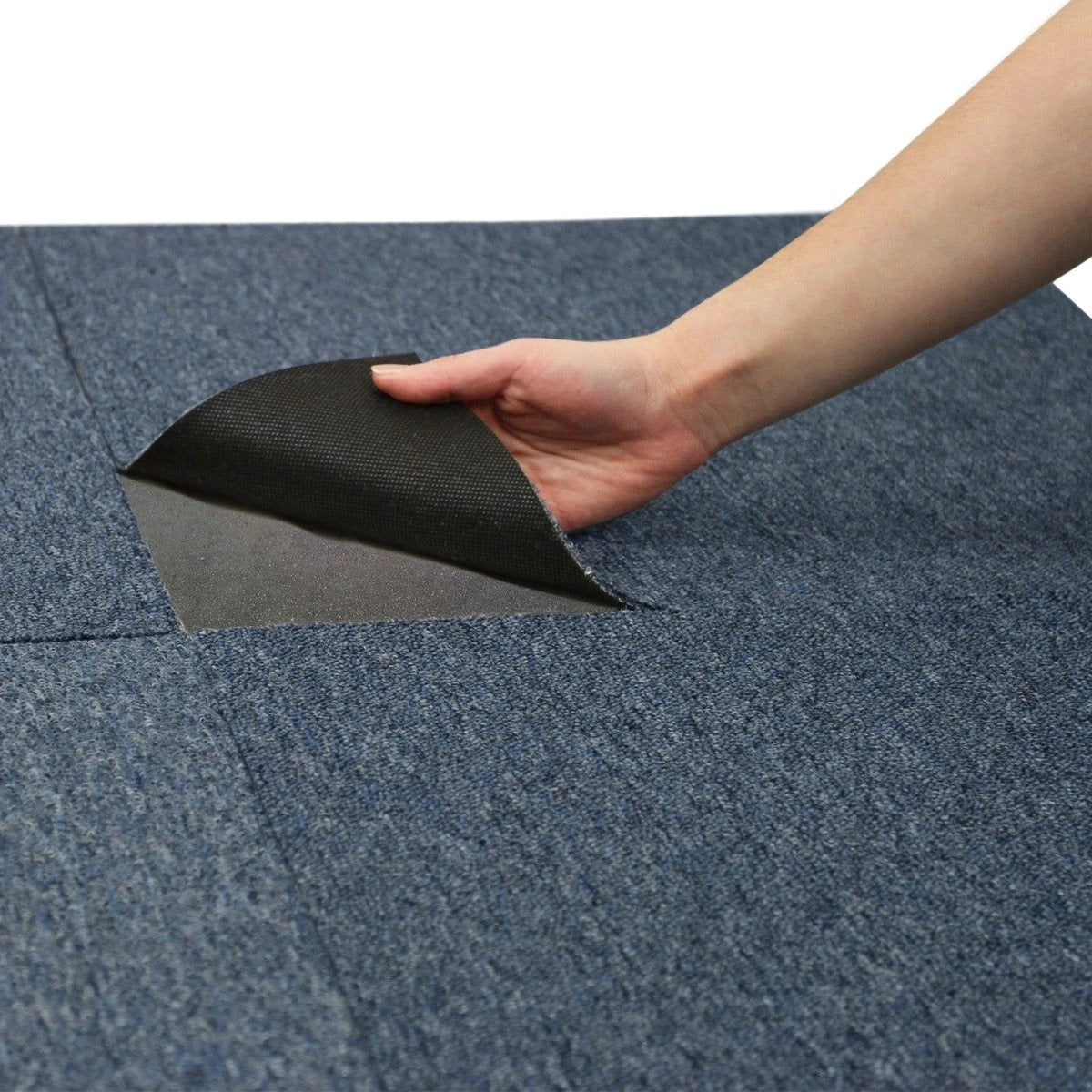 40 x Carpet Tiles 10m2 / Storm Blue & Anthracite by Monster Shop