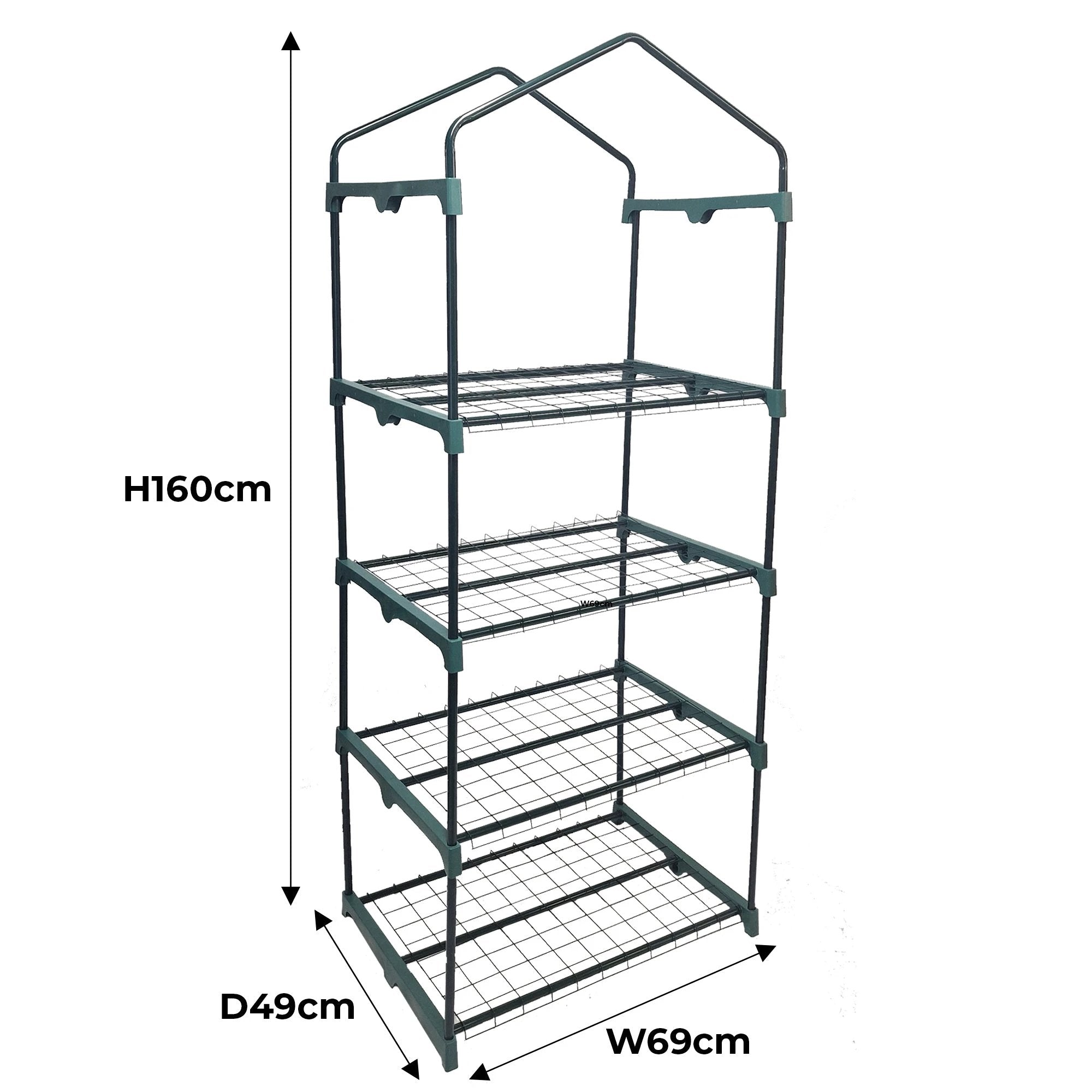 Monster Shop Greenhouse 4 Tier with PE Cover -