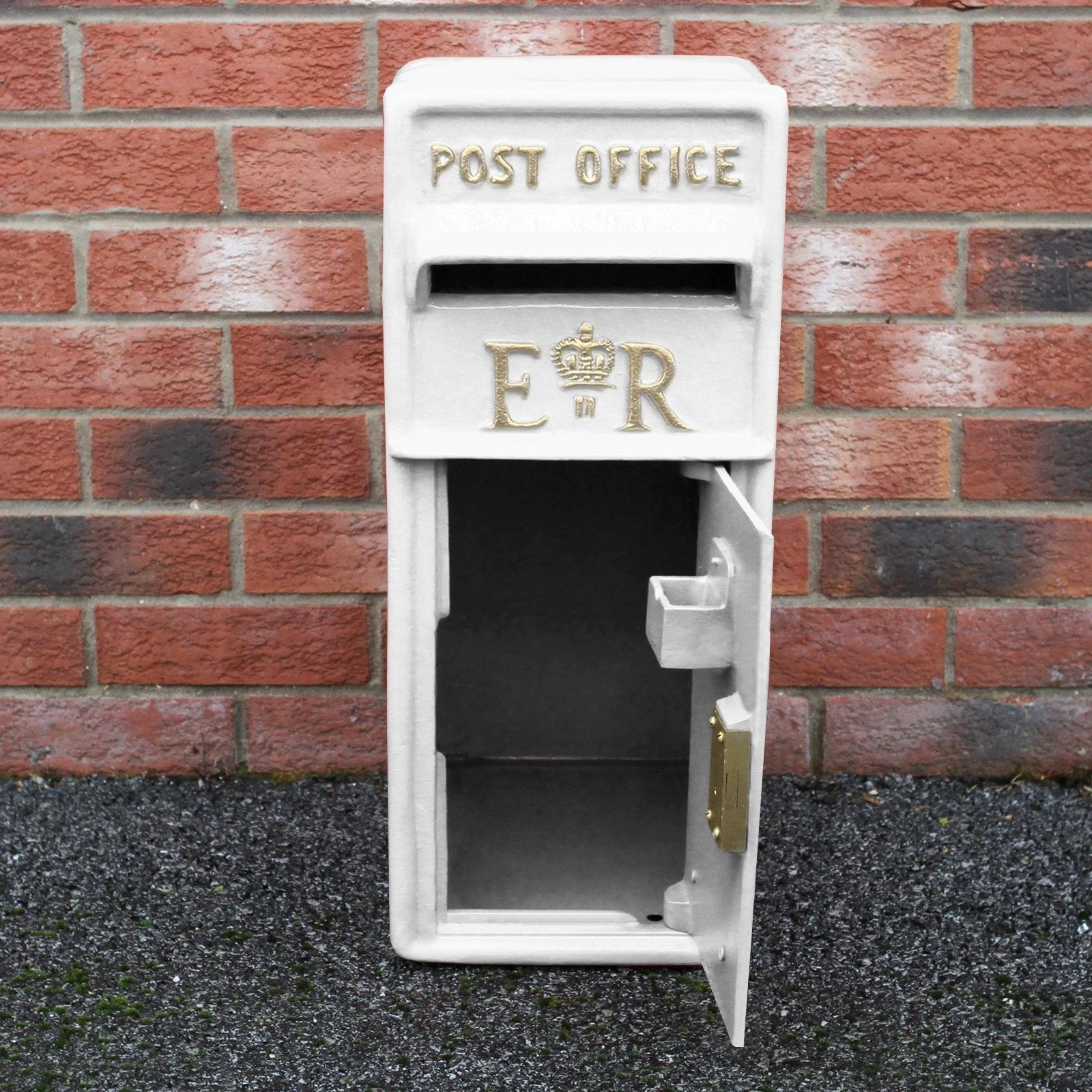 Monster Shop White Royal Mail Post Box with Stand -
