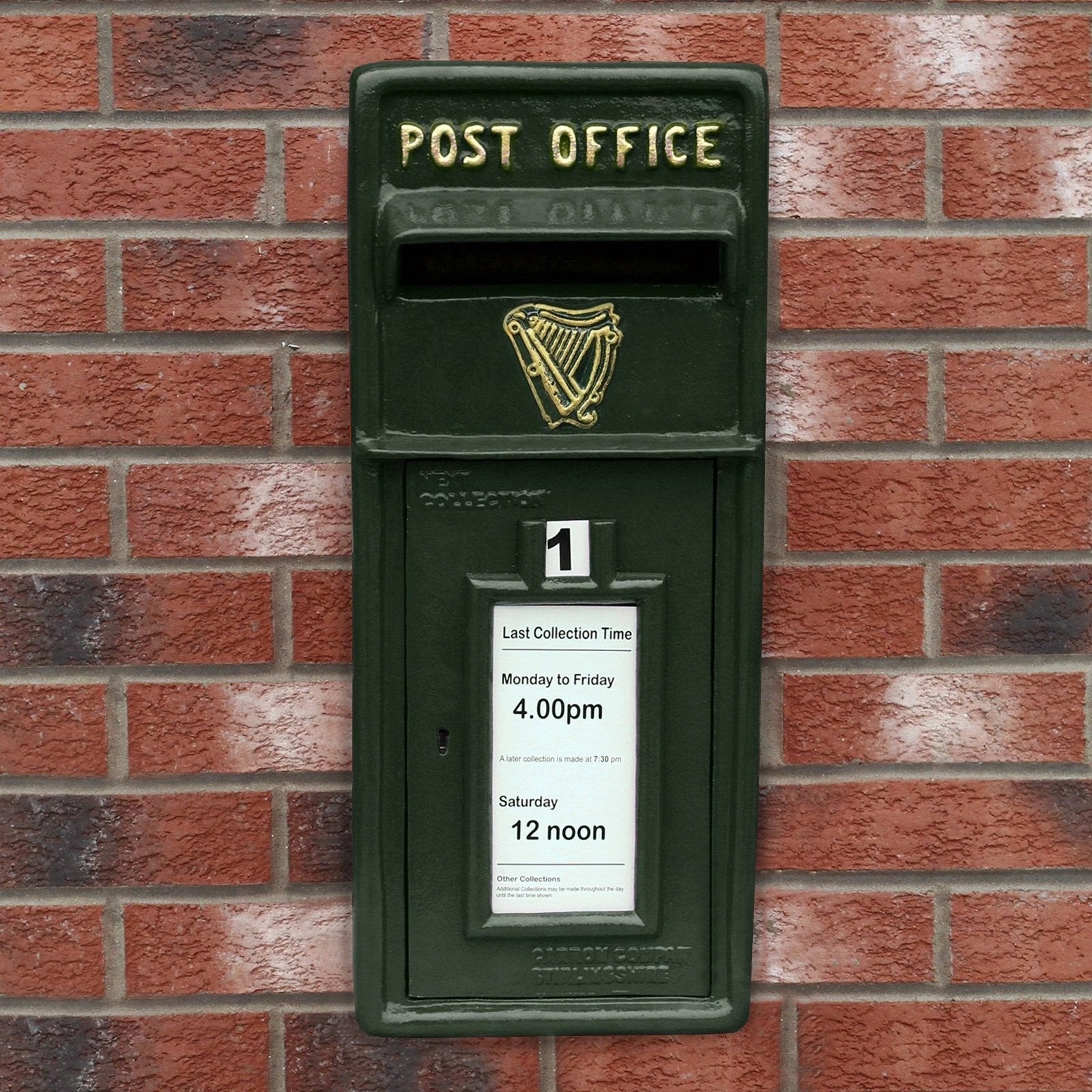 Green Irish Post Box with Stand by Monster Shop