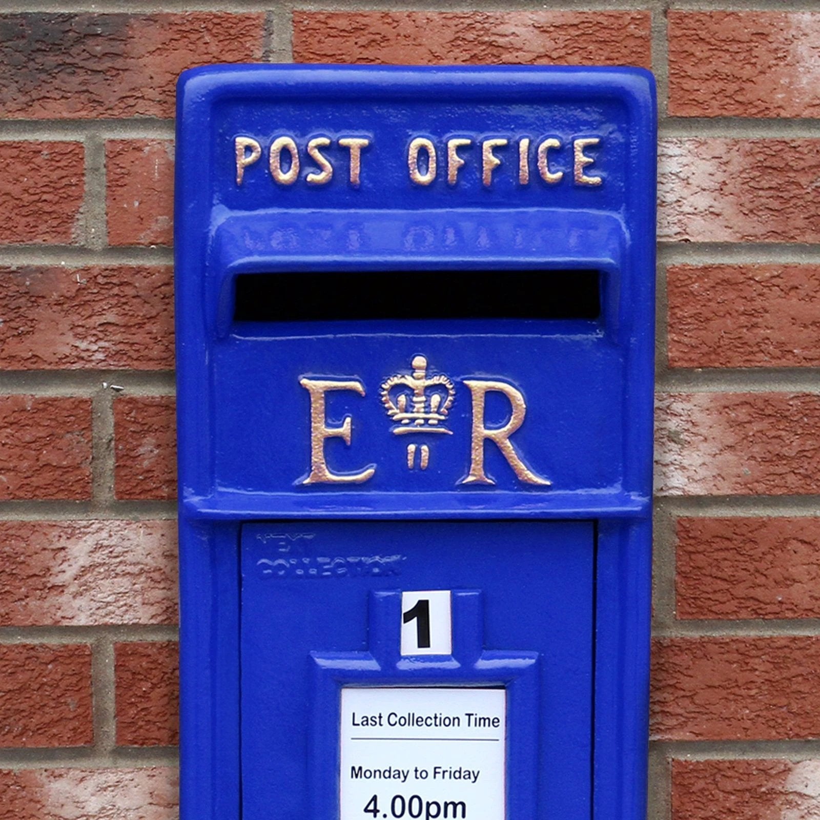 Blue Scottish Post Box with Stand by Monster Shop