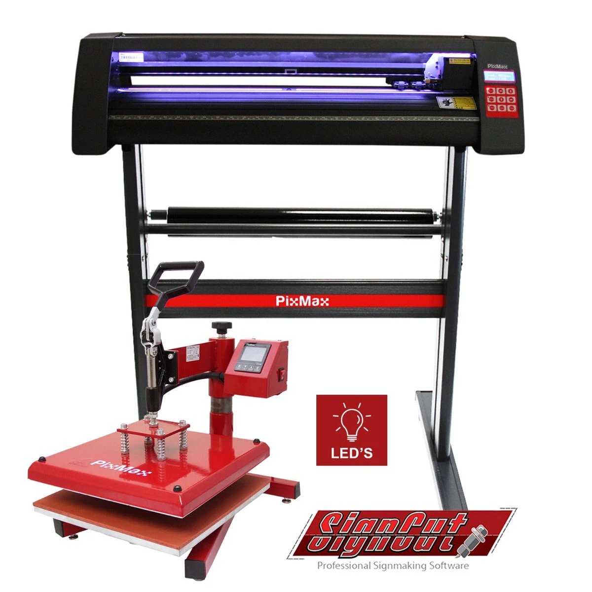 LED Vinyl Cutter With 38cm Swing Heat Press & Software - Monster Shop - Home Symphony