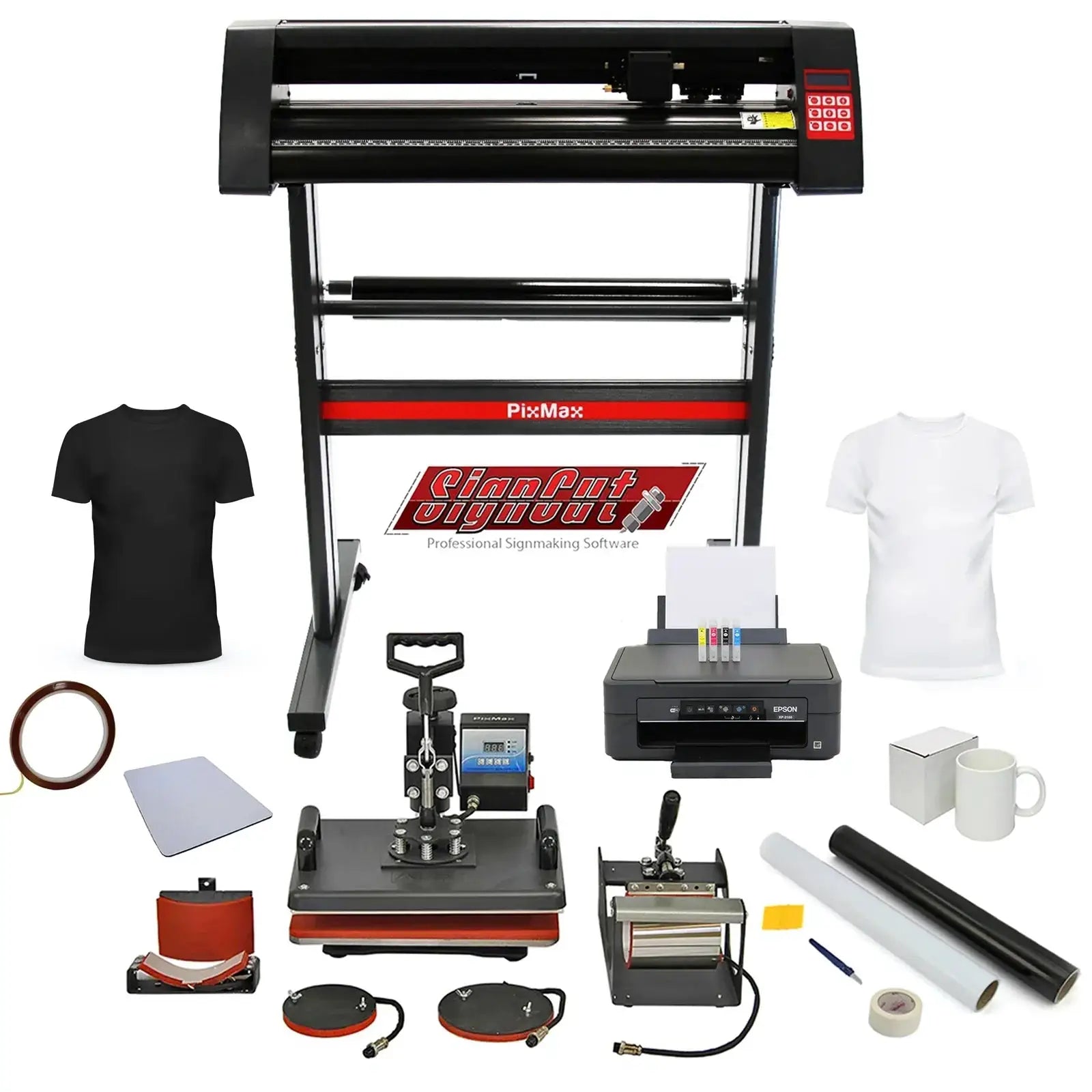 Monster Shop PixMax Da Vinci Bundle 5 in 1 Heat Press, Vinyl Cutter, Printer -