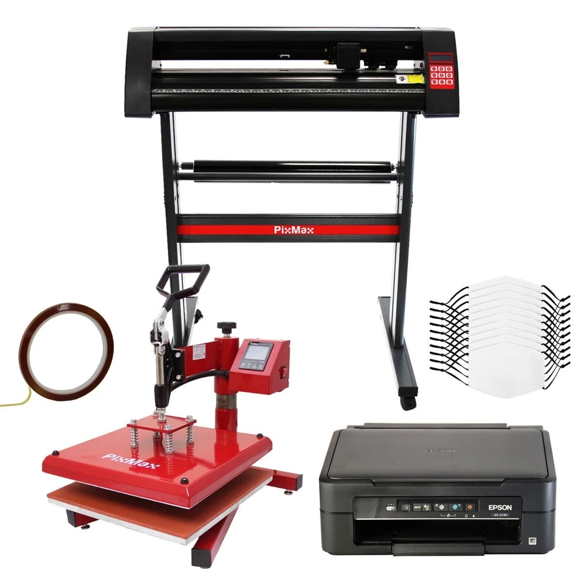10 Face Masks, Swing Heat Press, Epson Printer, Vinyl Cutter & Signcut Pro by Monster Shop