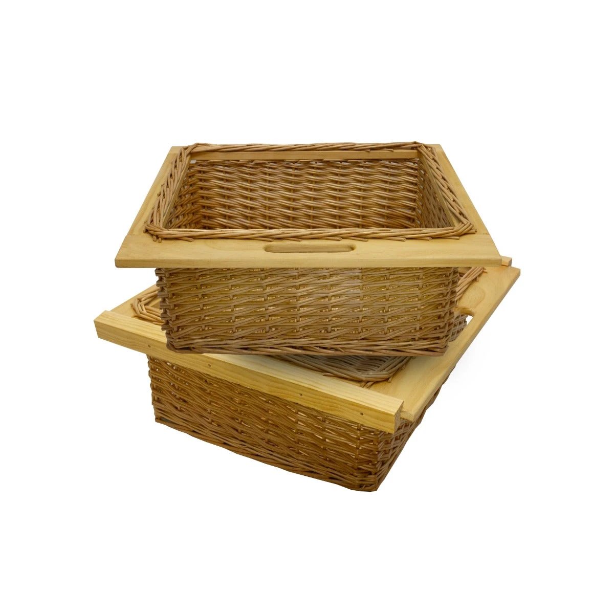 2 x Pull Out Wicker Kitchen Baskets 600mm by Monster Shop