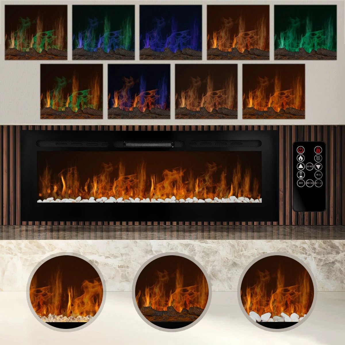 Monster Shop Electric Inset Fireplace 60” -