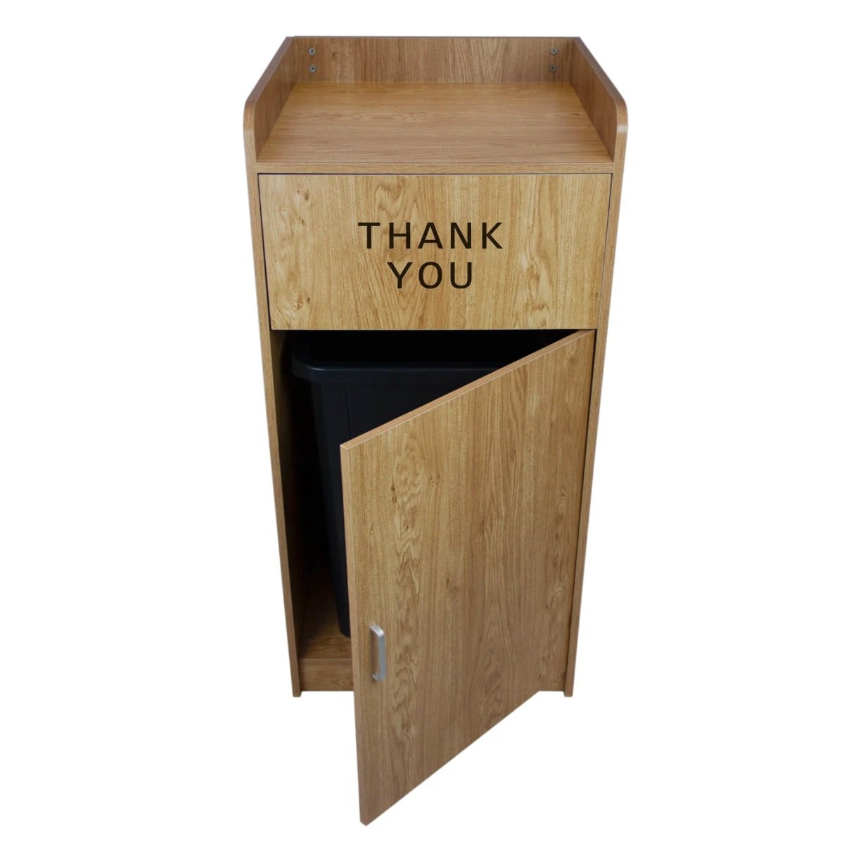 Monster Shop Light Oak Wooden Litter Bin & Tray Stand -