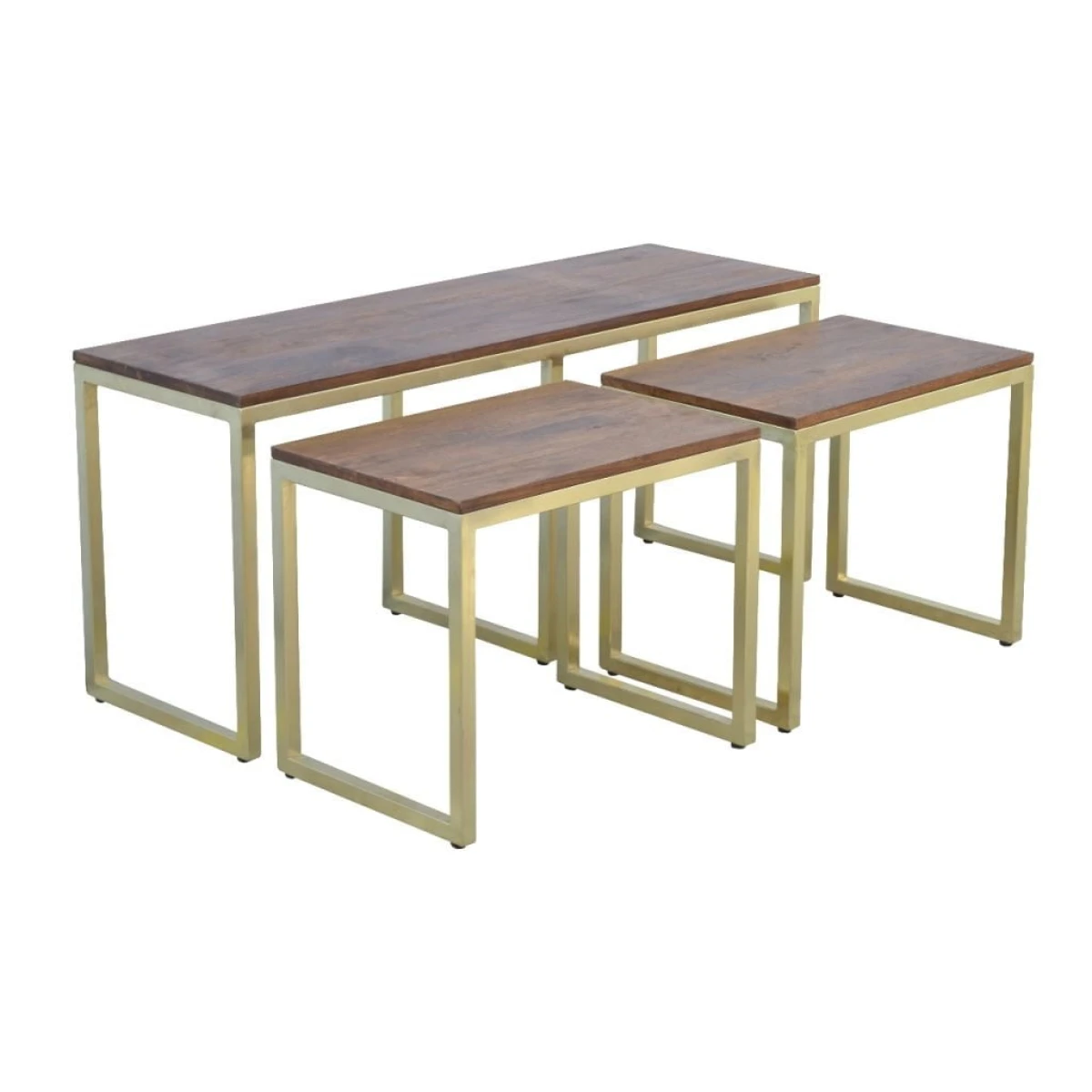 Artisan Furniture Artisan Nesting Tables Trio Chestnut Mango Gold - Dining Set