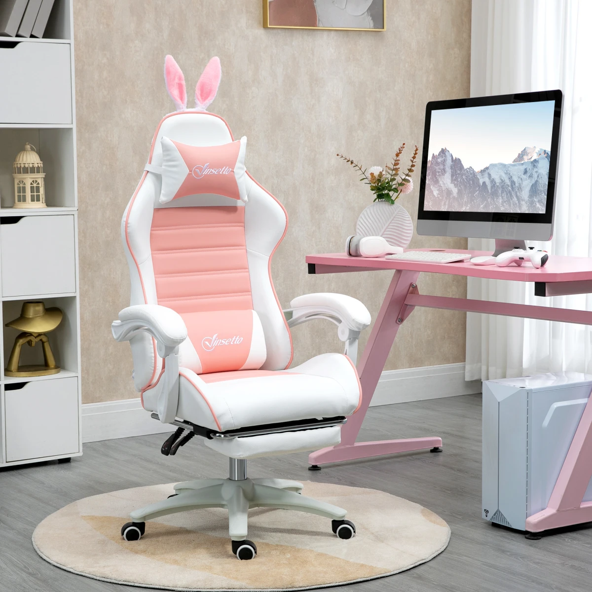 Vinsetto Racing Chair Standard Rabbit Ears Gaming by Vinsetto