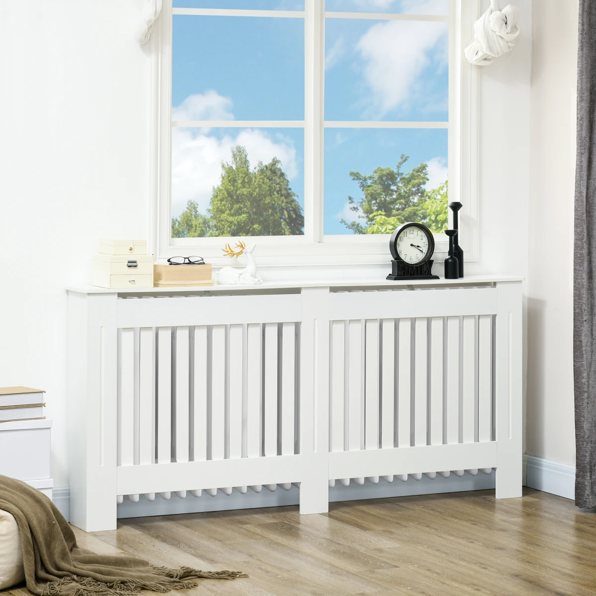 Homcom HOMCOM Radiator Cover 172x19x81.5cm Slatted Home - Radiator