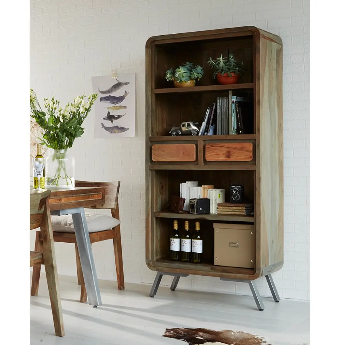 Indian Hub Aspen Large Bookcase - Bookcase