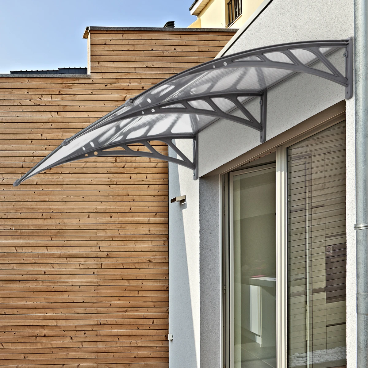 Outsunny Premium Door Canopy Awning Clear UV Shield Home - Cover
