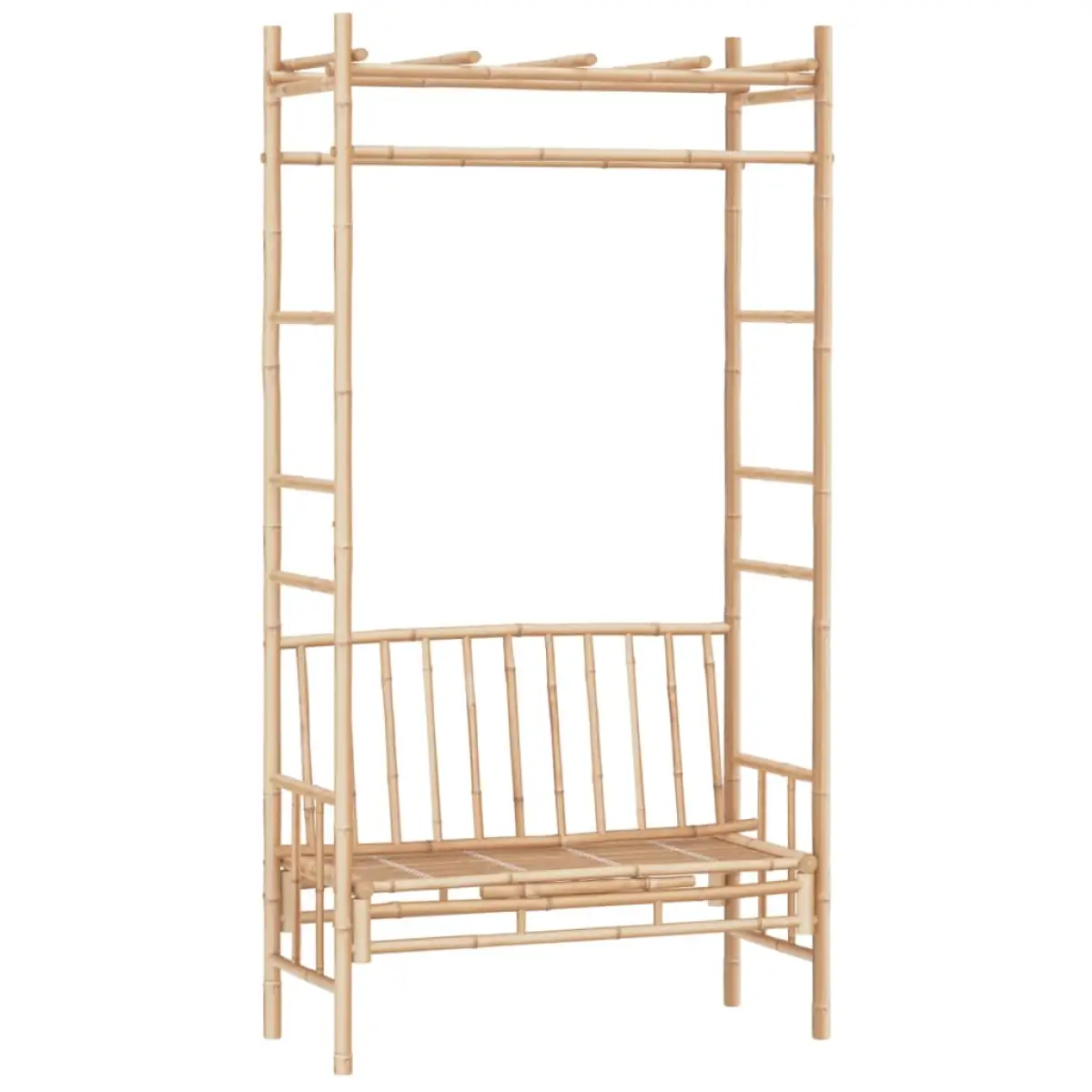 vidaXL vidaXL Garden Bench with Pergola 116 cm Bamboo - Garden Chairs