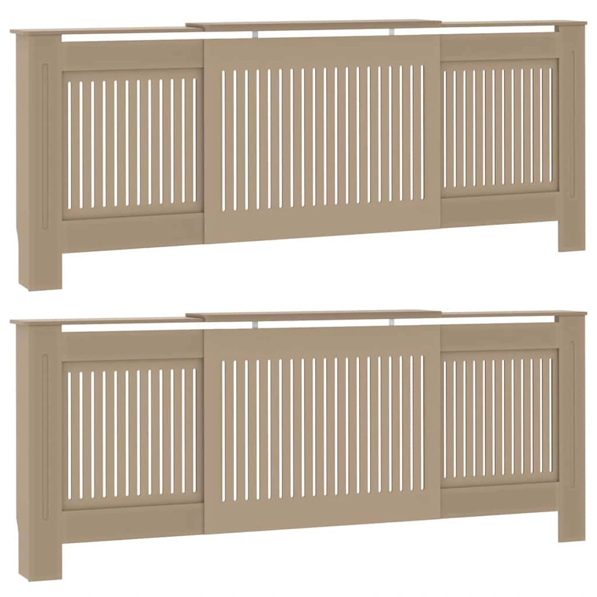 vidaXL VidaXL Radiator Cover 142-205 cm x 20.5 x 81.5 cm Slatted Brown for Living Room Decor - Radiator