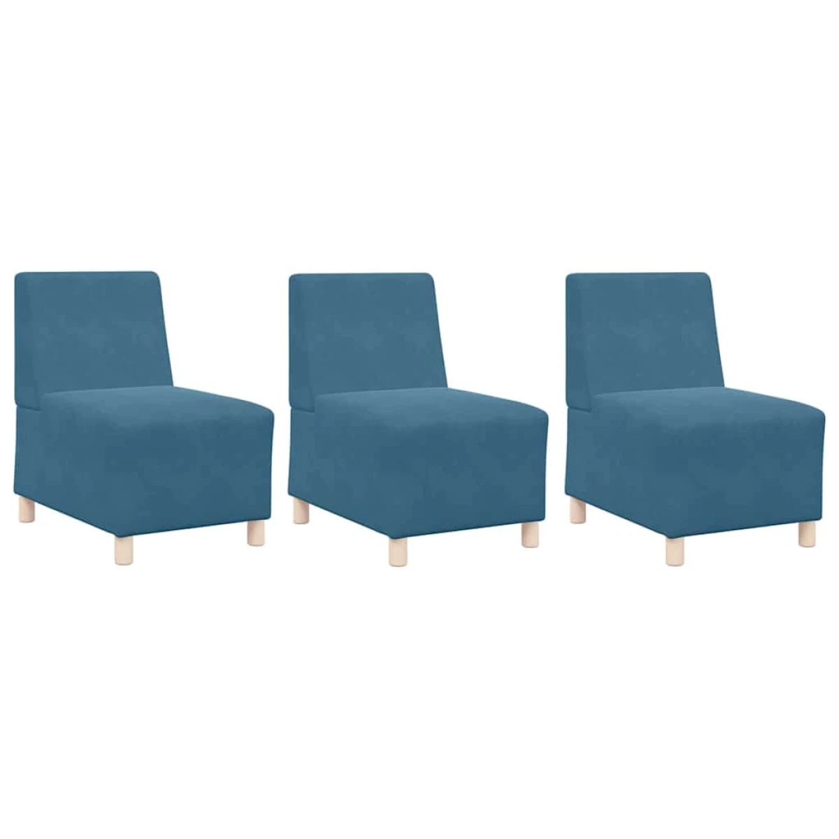 vidaXL VidaXL Armless Modular Sofa 55x74x82 cm Velvet Living Room - Sofa
