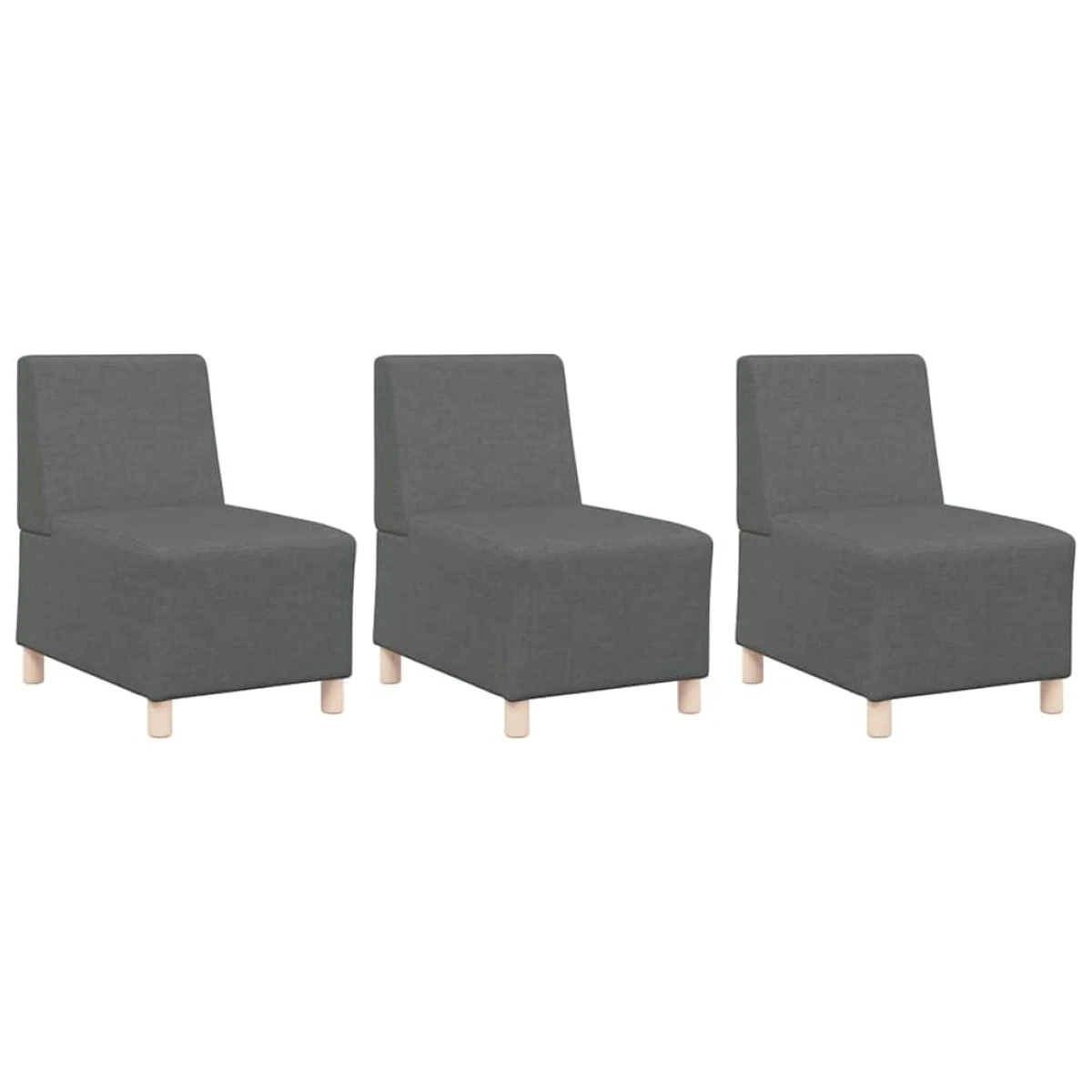 vidaXL VidaXL Armless Modular Sofa Unit 55x74x82 Dark Grey Home - Sofa