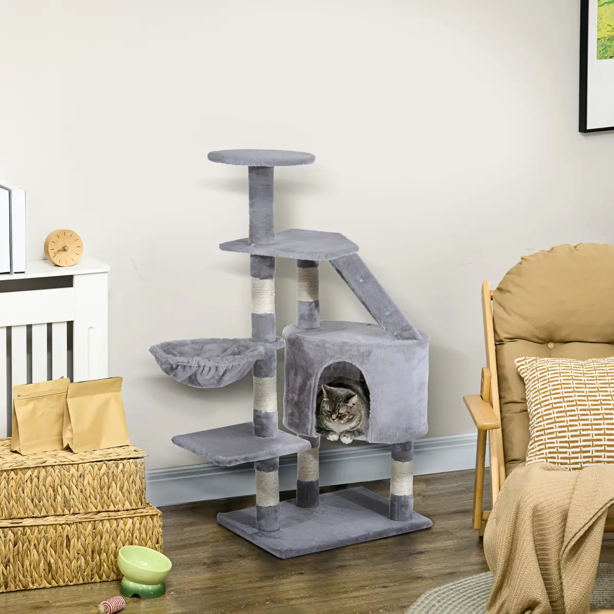 Unbranded Deluxe Cat Tree Climb Post Kitten Scratching Condo Furniture Activity Pawhut - Cat Tree