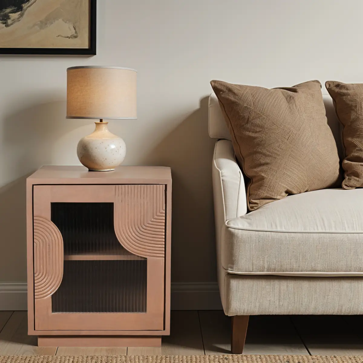 Indian Hub Indus Solid Wood Bedside Table - Bedside Table