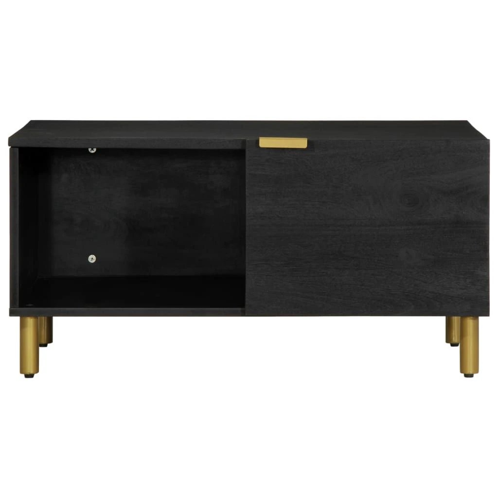 vidaXL vidaXL Black Coffee Table 80x50x40 Cm Engineered Wood With Storage For Living Room - Coffee Table