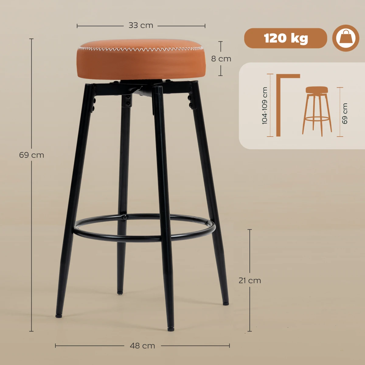 N/A Height bar stool -