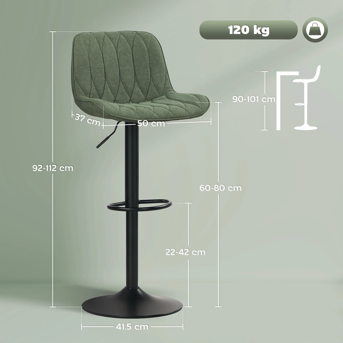 Height bar stool by N/A