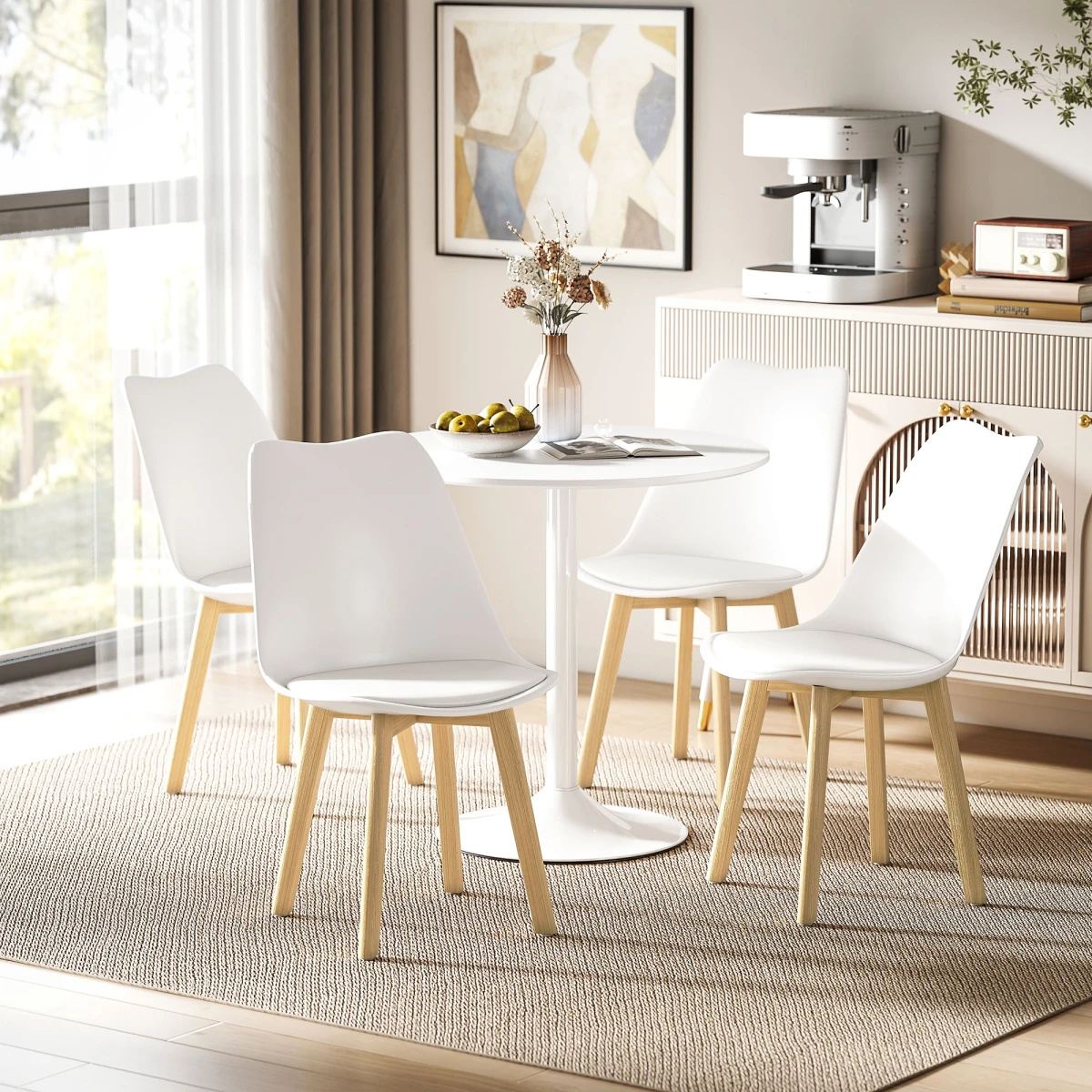 N/A Premium Dining Set 4Seater Space Saving Apartment - Dining Table