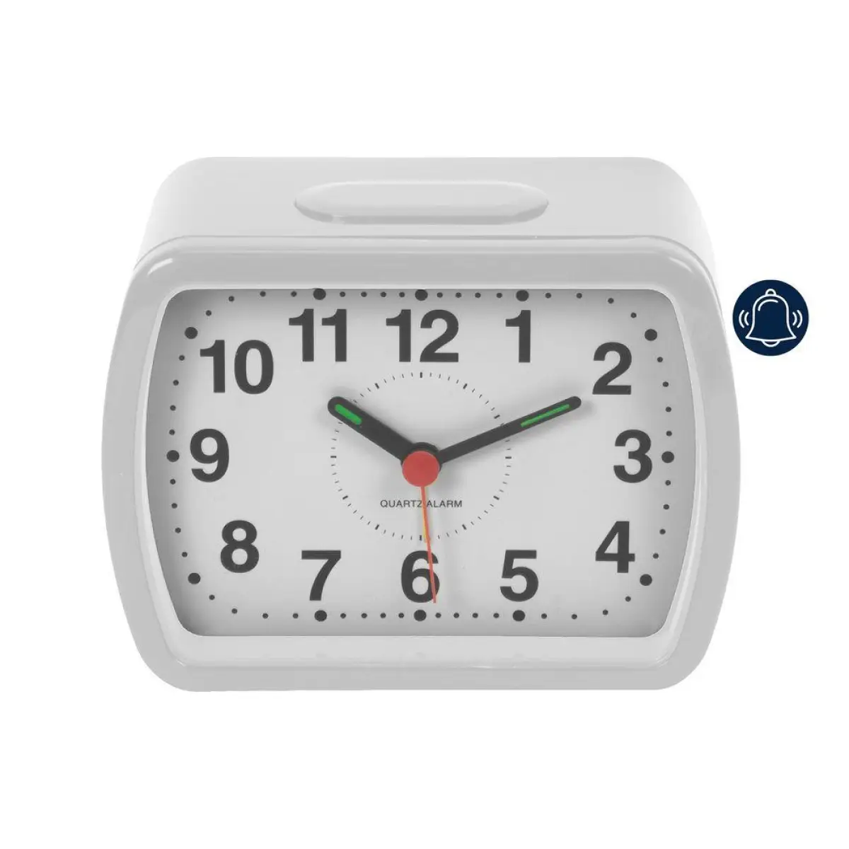 Widdop Wm.Widdop Qtz Alarm Clock Bell Oblong Wht/Green Dial 5184W - Clock