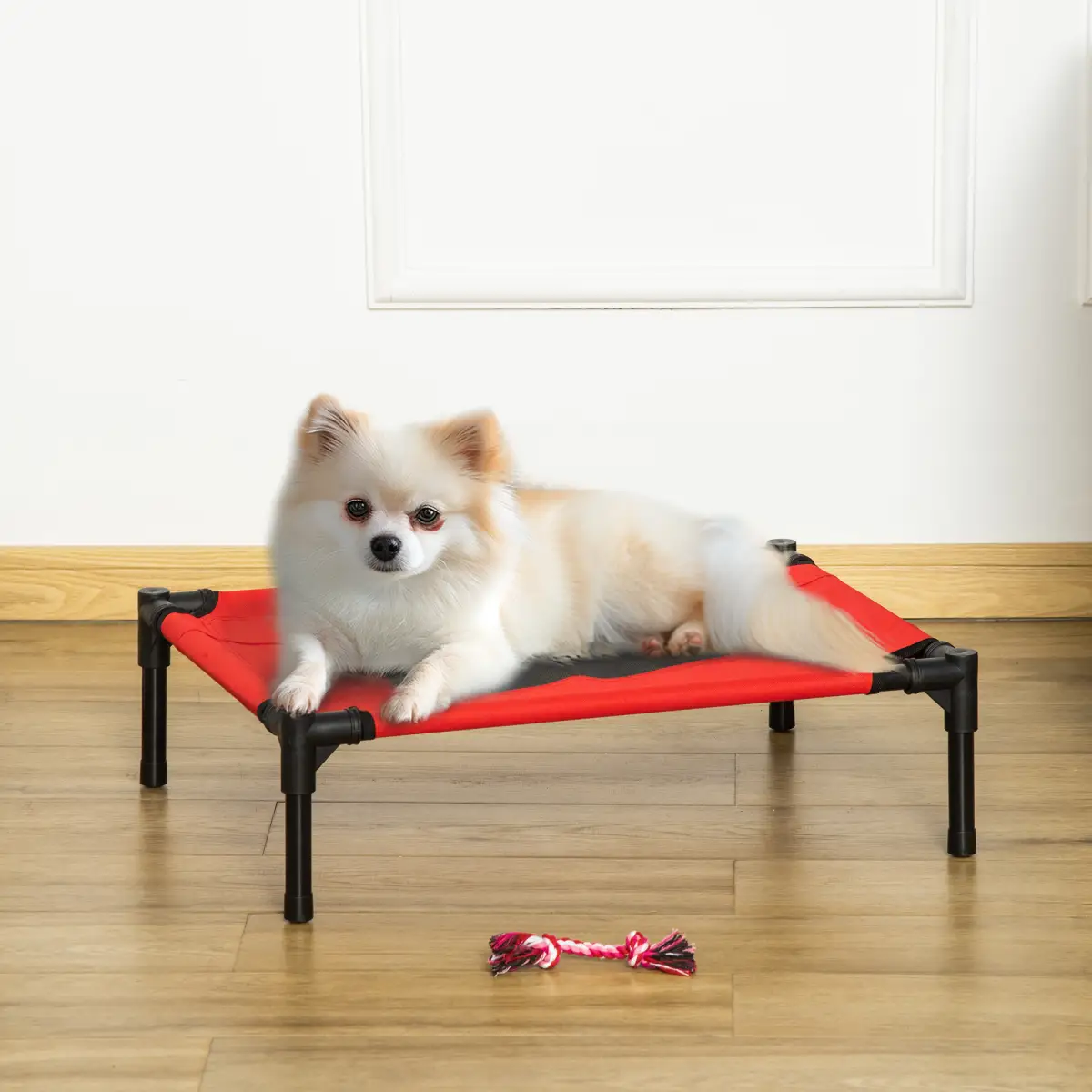 Pawhut Elevated Pet Bed Cool Cot Dog Cat Portable Folding Home Camping Hammock Foldable - Dog Beds