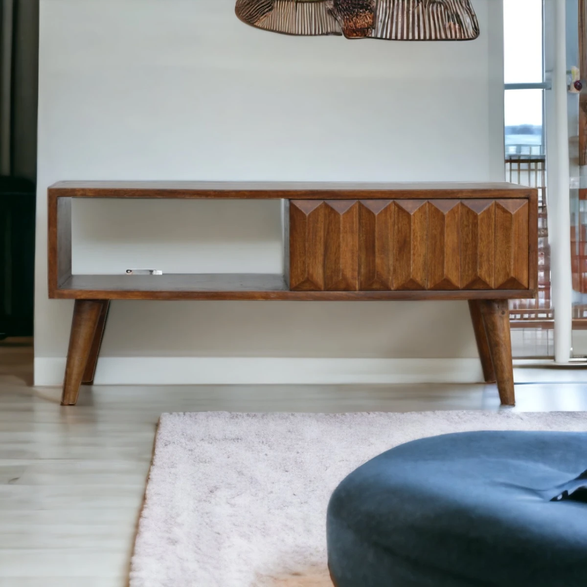 Artisan Media Unit 120cm Prism Door Living Room Console by Artisan Furniture