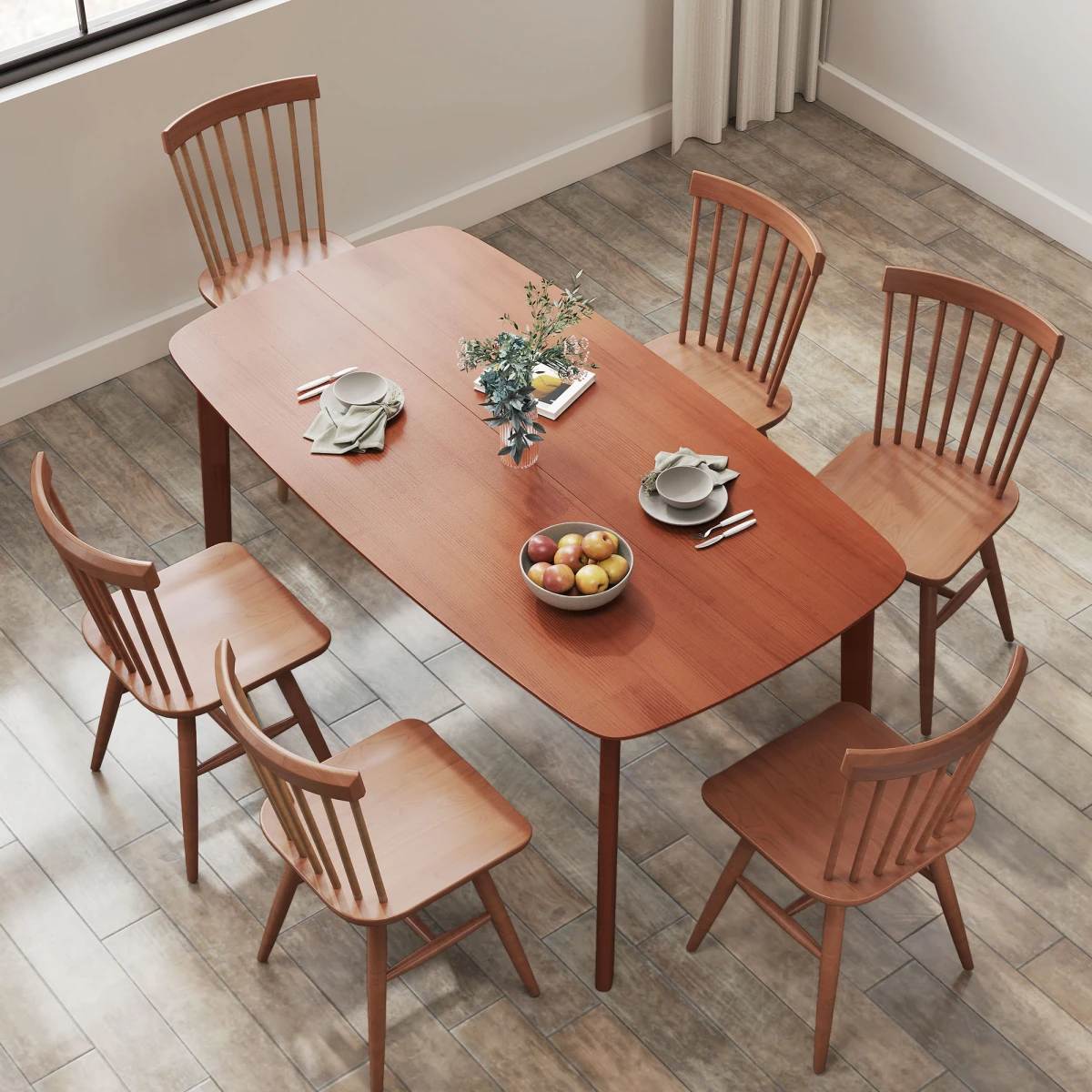 N/A Solid Wood Dining Table 150x80 Non-Slip Home - Dining Table