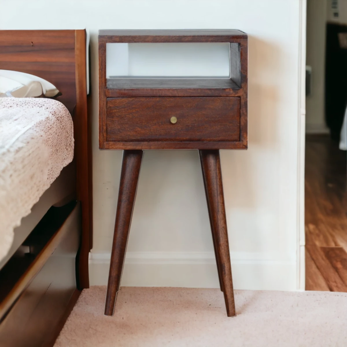 Artisan Bedside Table Mini Cherry Drawer Bedroom by Artisan Furniture